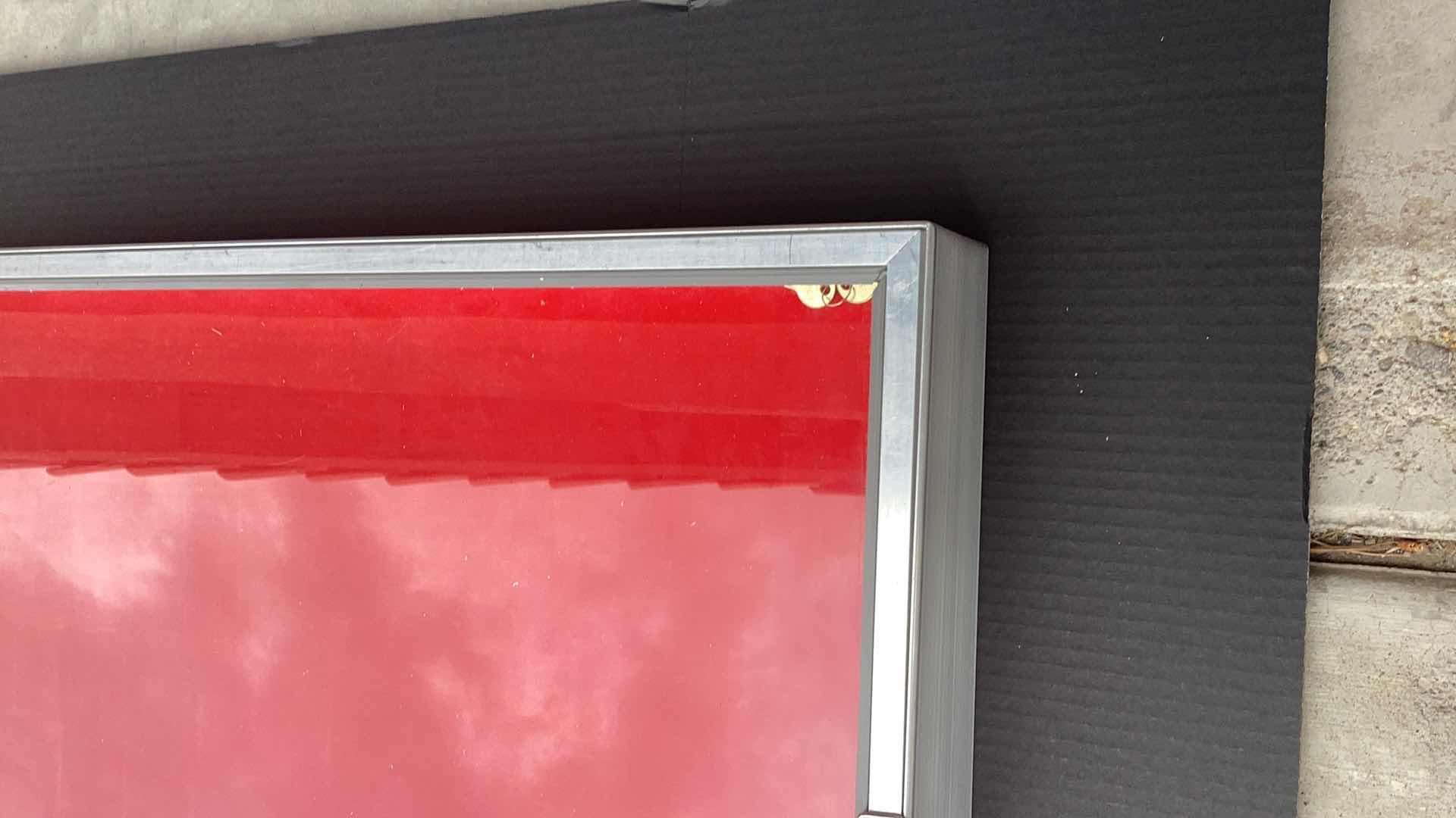 Photo 1 of ALUMINIUM DISPLAY CASE WITH KEY 34” X 22” H 3”
