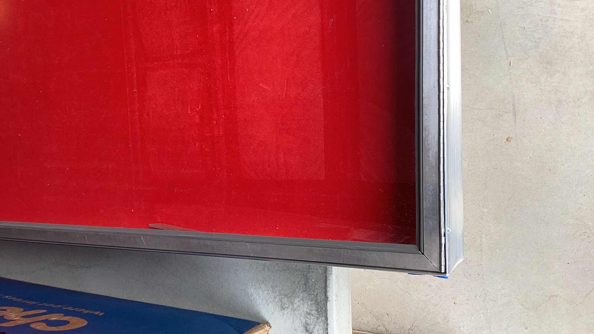 Photo 1 of ALUMINIUM DISPLAY CASE WITH KEY 34” X 22” H 3”