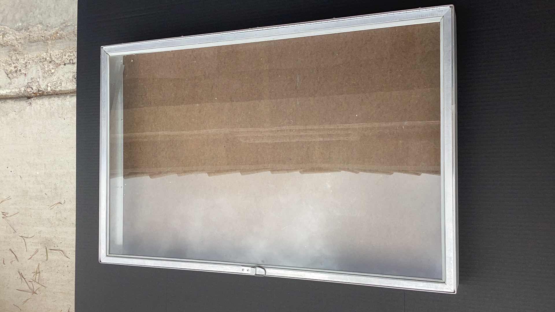 Photo 1 of ALUMINIUM DISPLAY CASE WITH KEY 34” X 22” H 3”