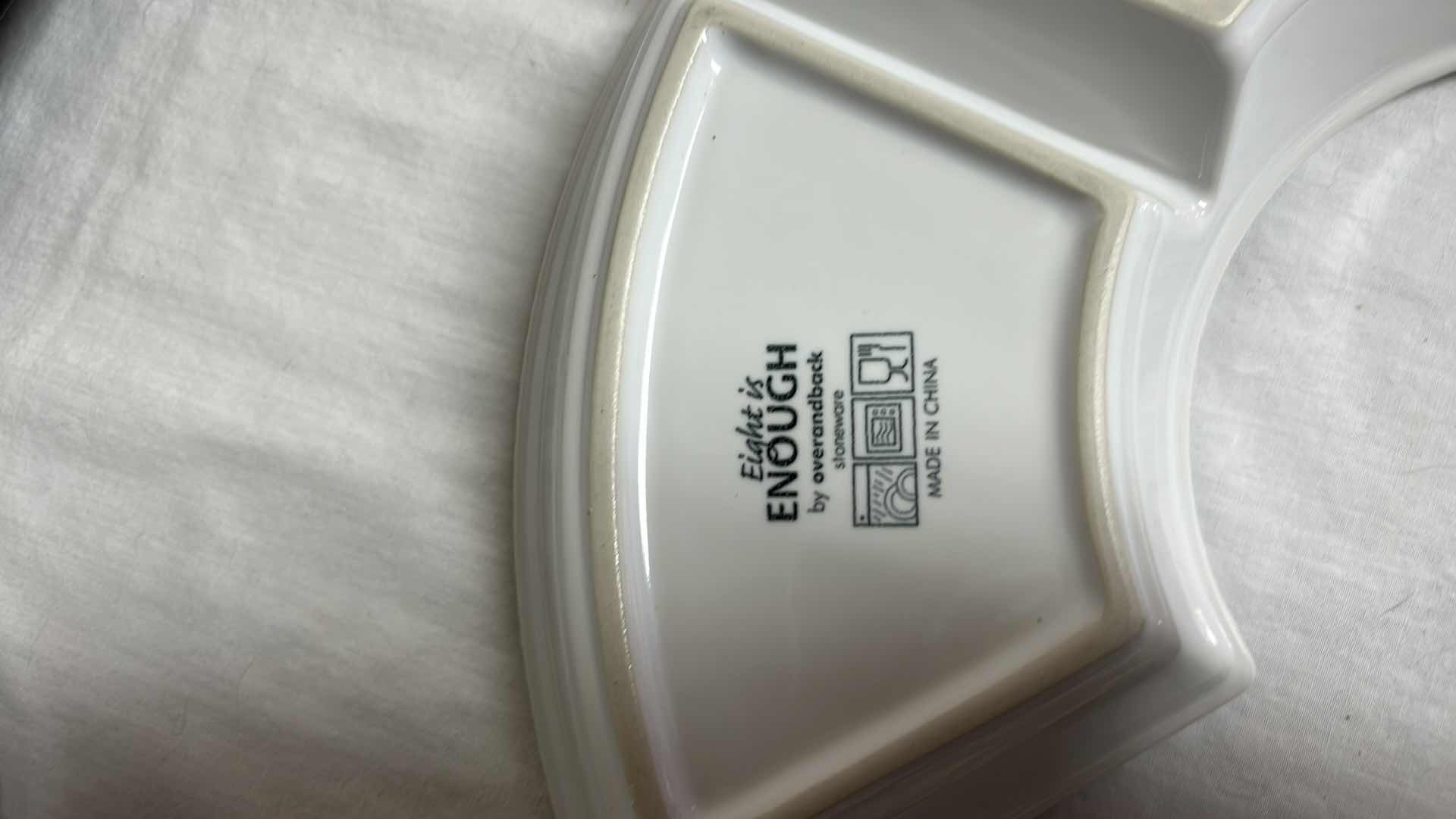 Photo 1 of LAZY SUSAN WITH WHITE PORCELAIN FITTED DISHES