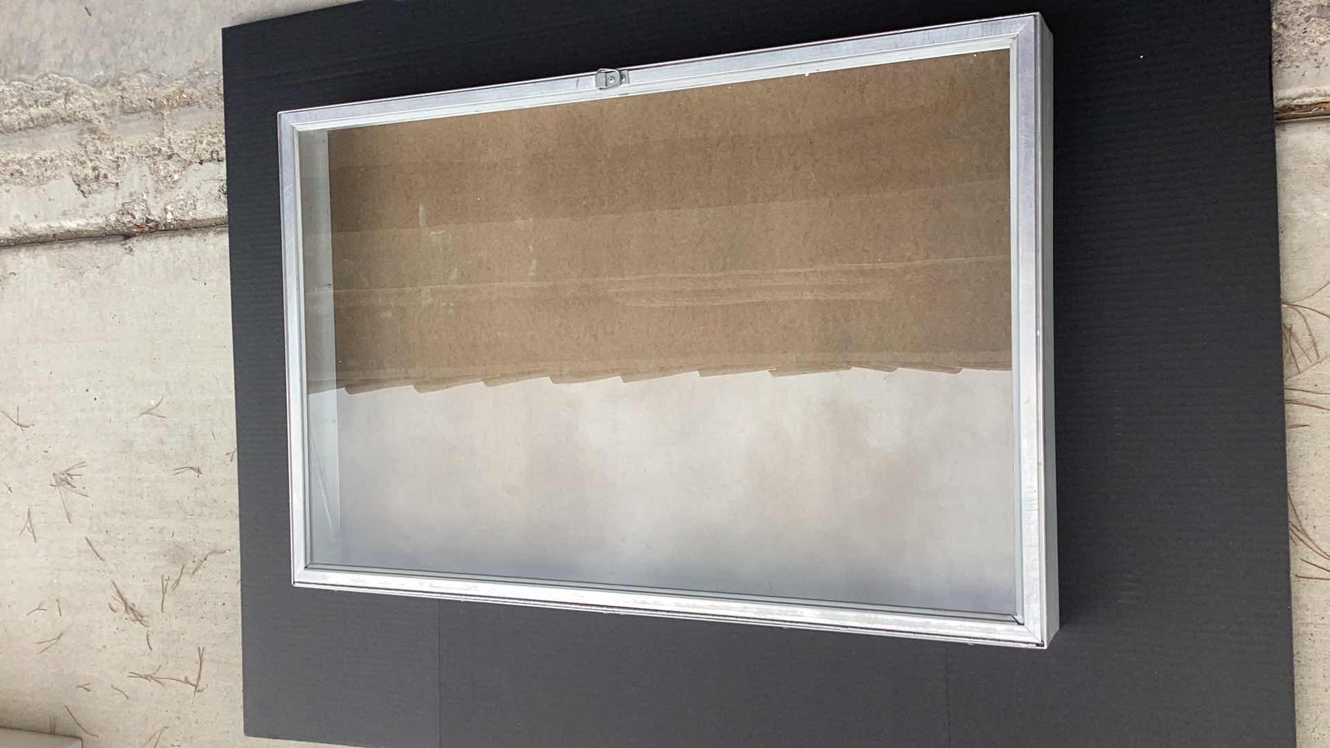 Photo 1 of ALUMINIUM DISPLAY CASE WITH KEY 34” X 22” H 3”