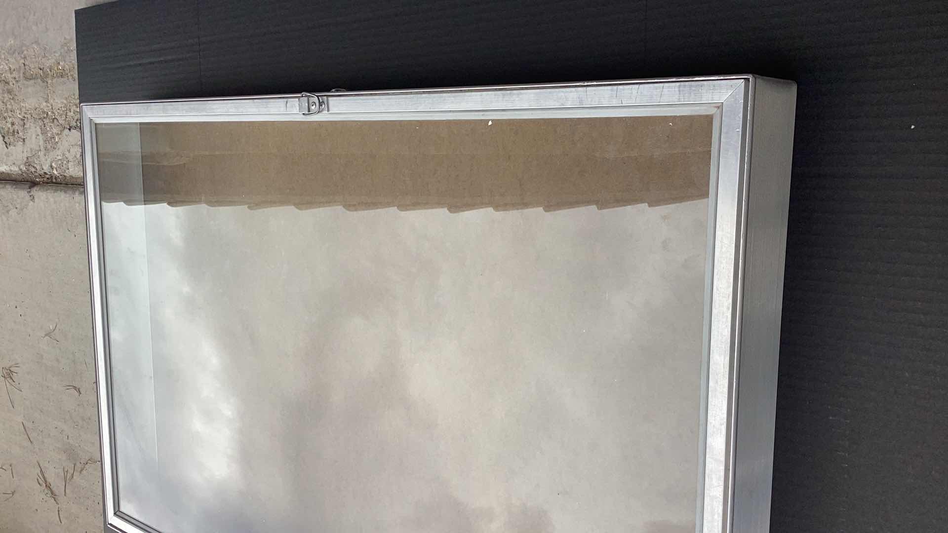 Photo 1 of ALUMINIUM DISPLAY CASE WITH KEY 34” X 22” H 3”