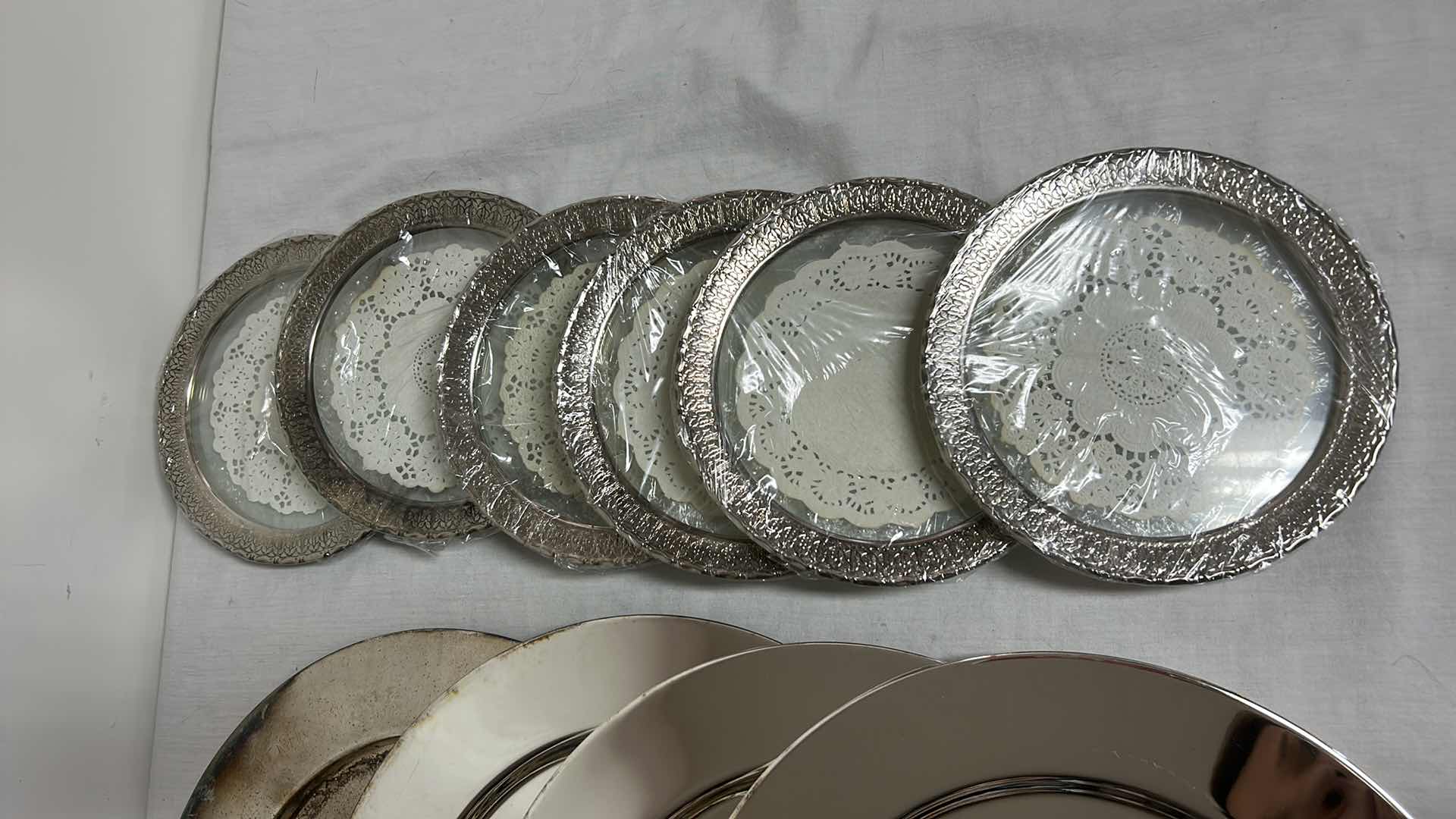 Photo 1 of 14 SILVER PLATED CHARGERS