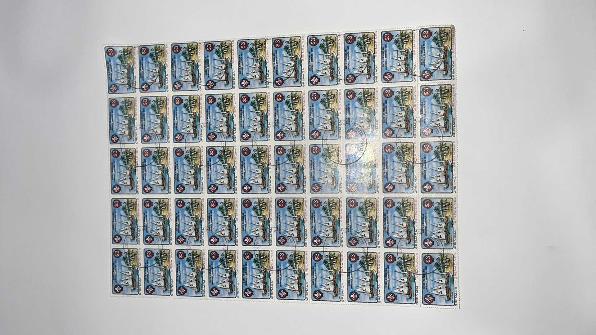Photo 3 of GRENADA GRENADINES SS YACHT RACE 6TH CARIBBEAN JAMBOREE, JAMAICA 1977 50 STAMPS
