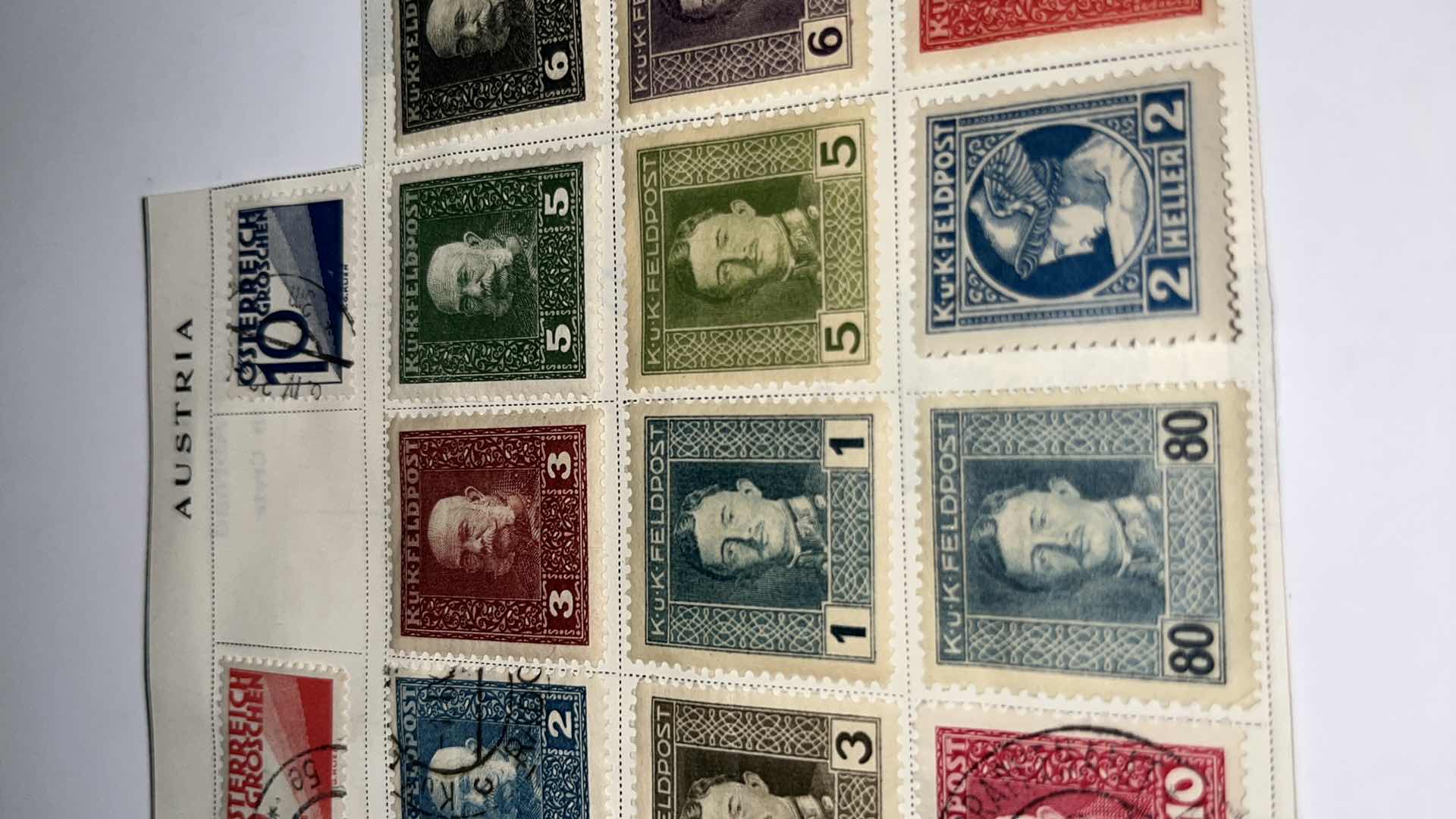 Photo 1 of LOT OF 19 STAMPS, AUSTRIA