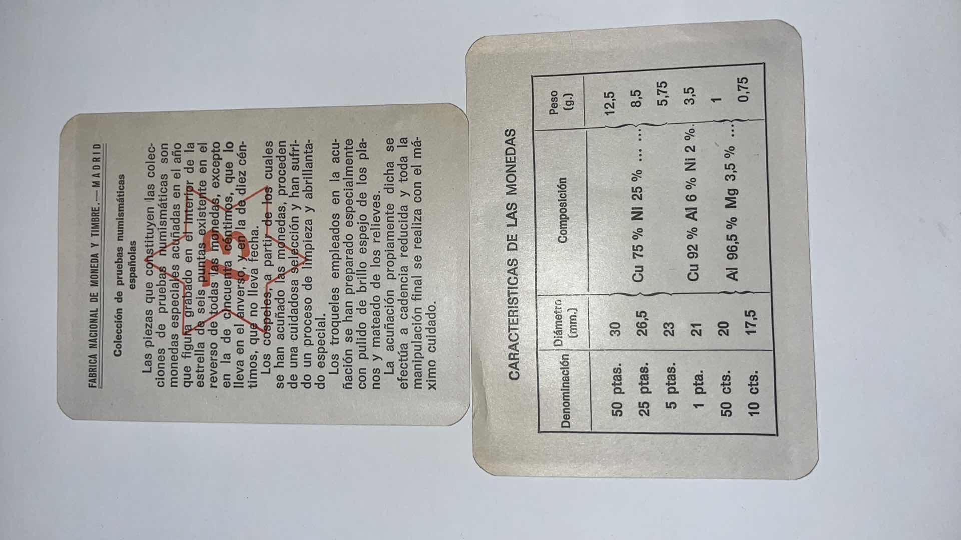 Photo 1 of NATIONAL MINT AND STAMP FACTORY VINYL SPANISH 1957 COIN SET OF 6