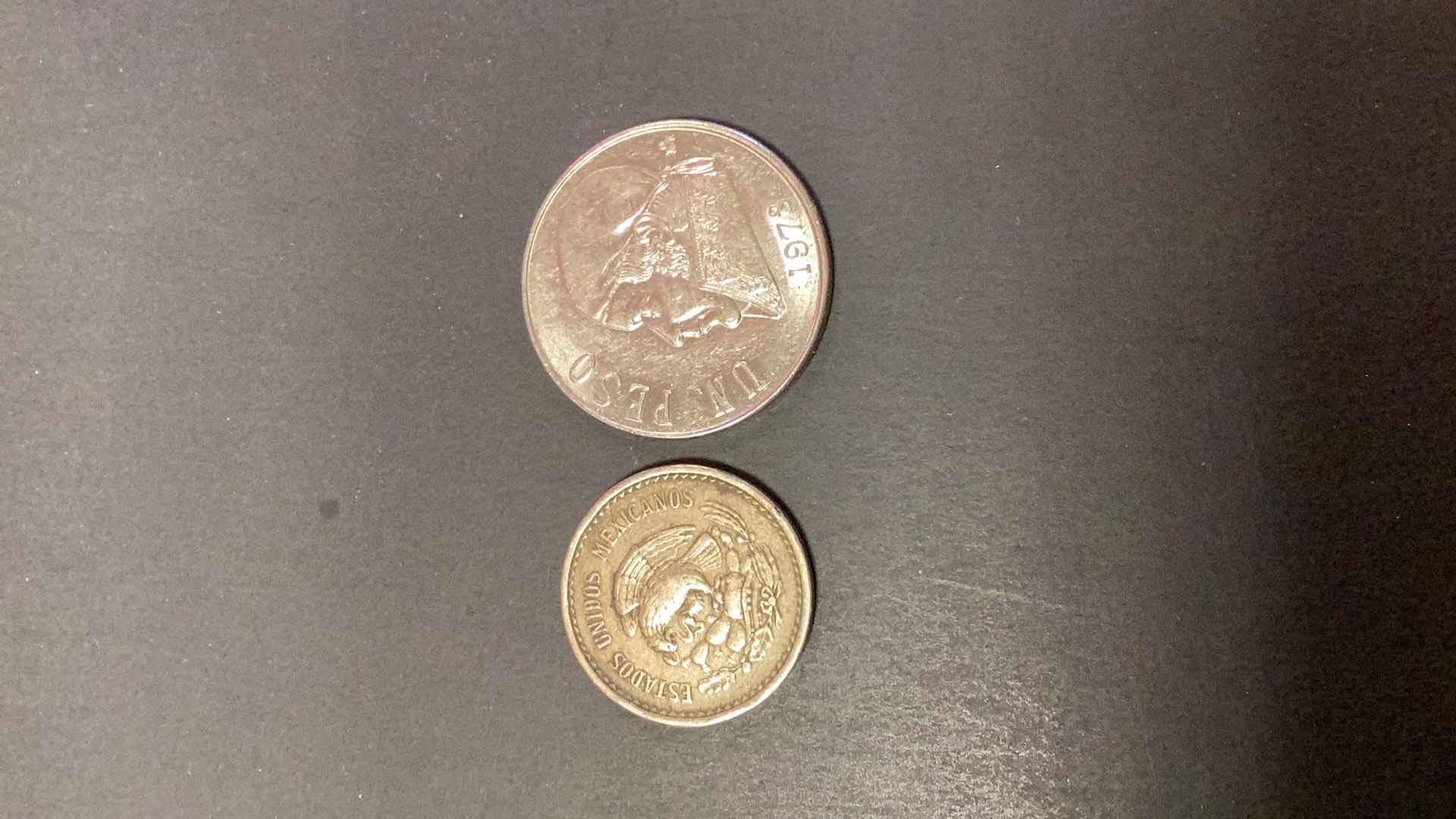 Photo 1 of 1936 MEXICO 10 CENTAVOS AND 1978 UN PESO