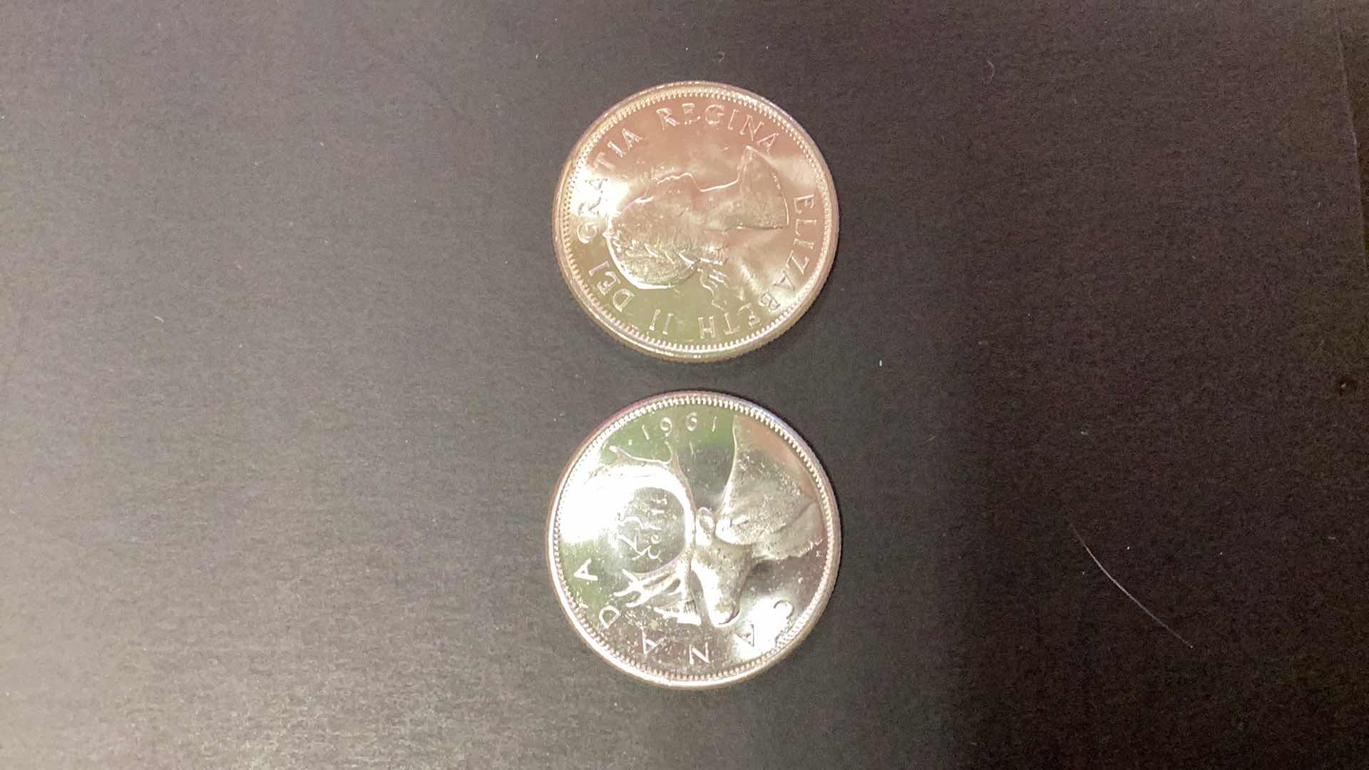 Photo 1 of 1961 CANADIAN QUARTERS 80% SILVER LOT OF TWO