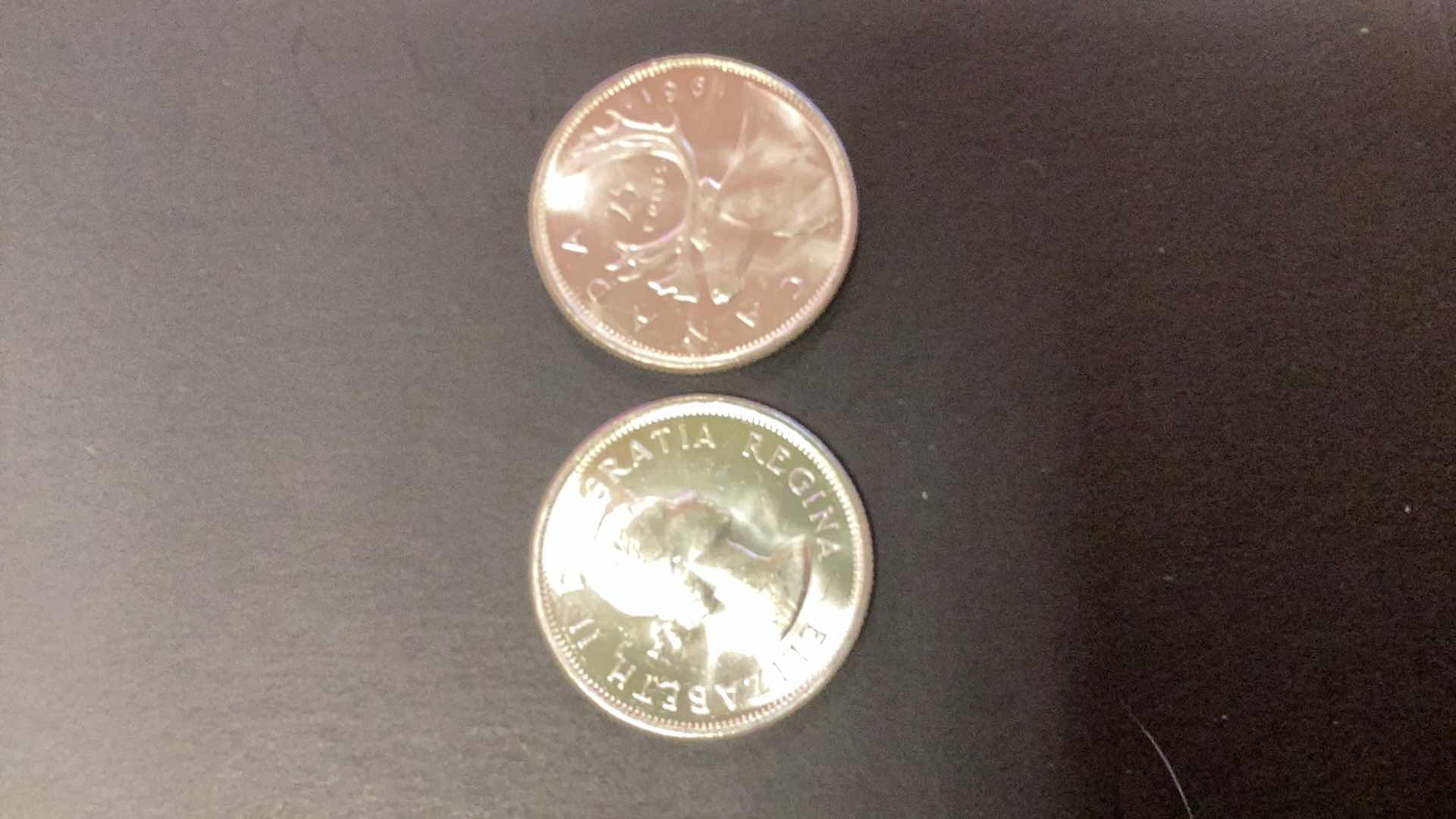Photo 1 of 1961 CANADIAN QUARTERS 80% SILVER LOT OF TWO