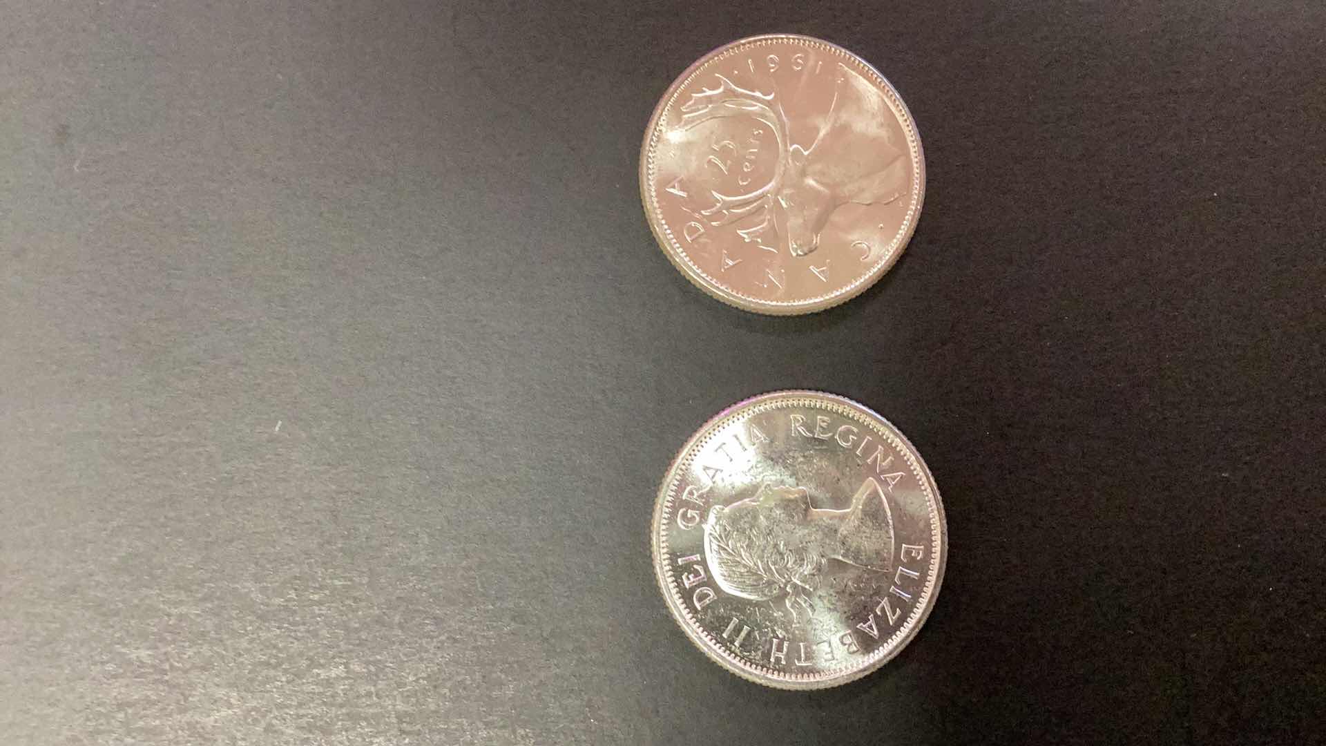 Photo 1 of 1961 CANADIAN QUARTERS 80% SILVER LOT OF TWO