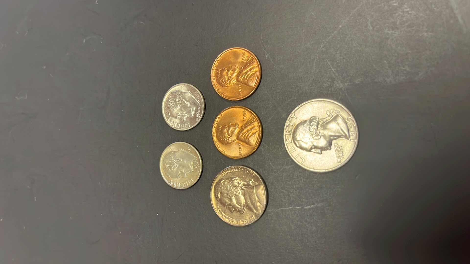 Photo 1 of 1955 UNITED STATES, ONE COMPLETE SET, ONE SET OF 6 COINS