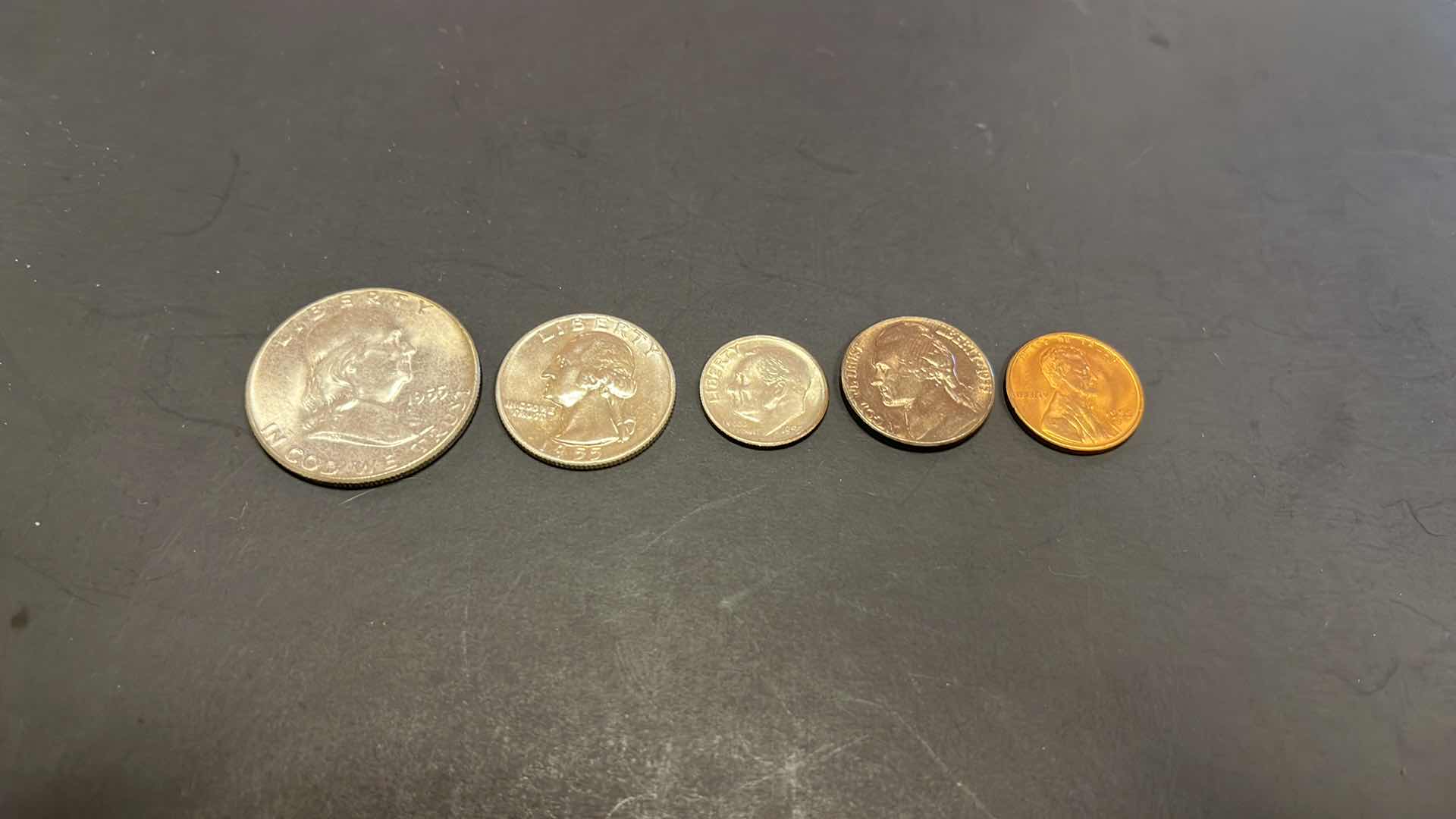 Photo 1 of 1955 UNITED STATES ONE COMPLETE SET, ANOTHER SET OF 6 COINS