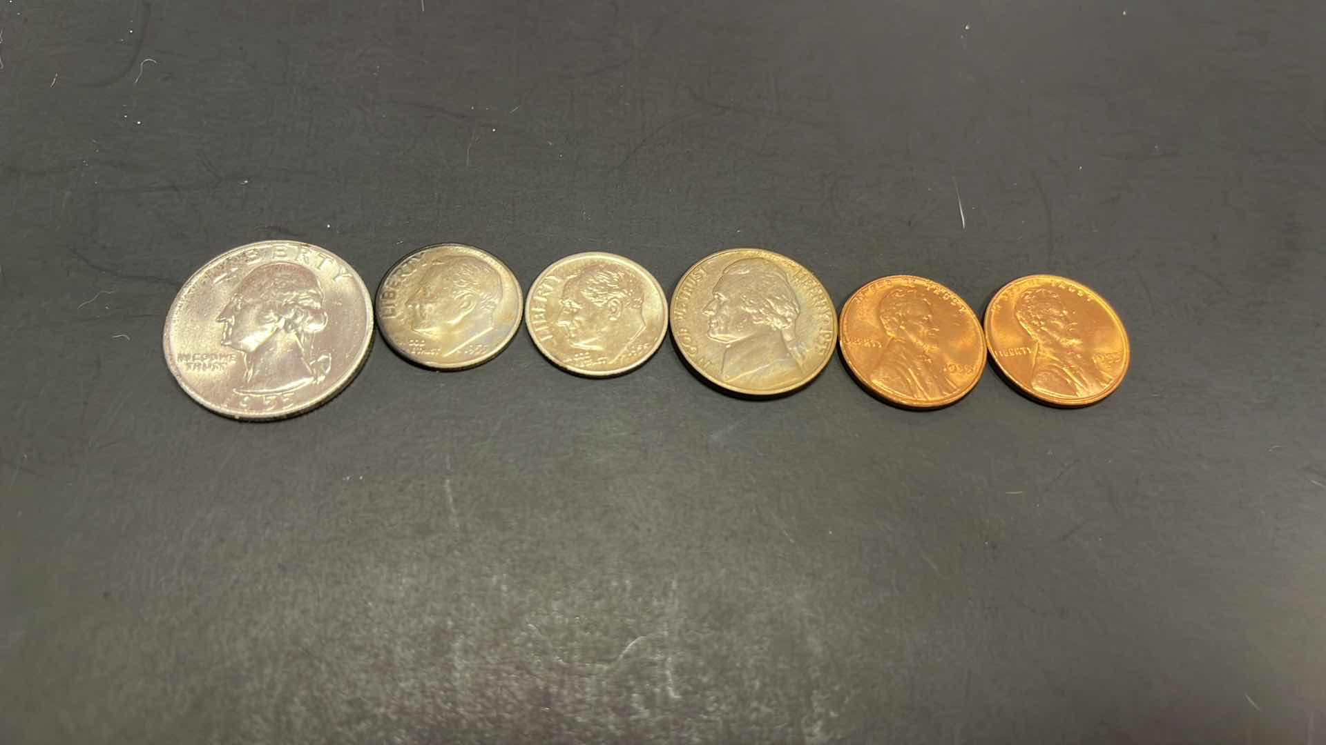 Photo 1 of 1955 UNITED STATES ONE COMPLETE SET, ONE SET OF 6 COINS