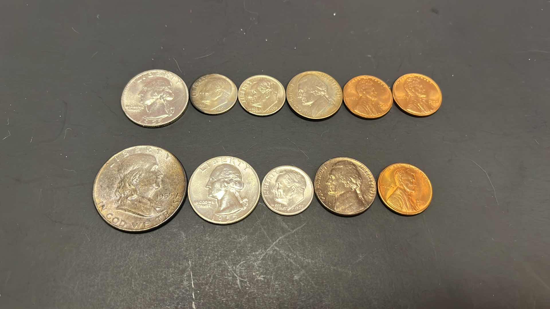 Photo 1 of 1955 UNITED STATES ONE COMPLETE SET, ONE SET OF 6 COINS