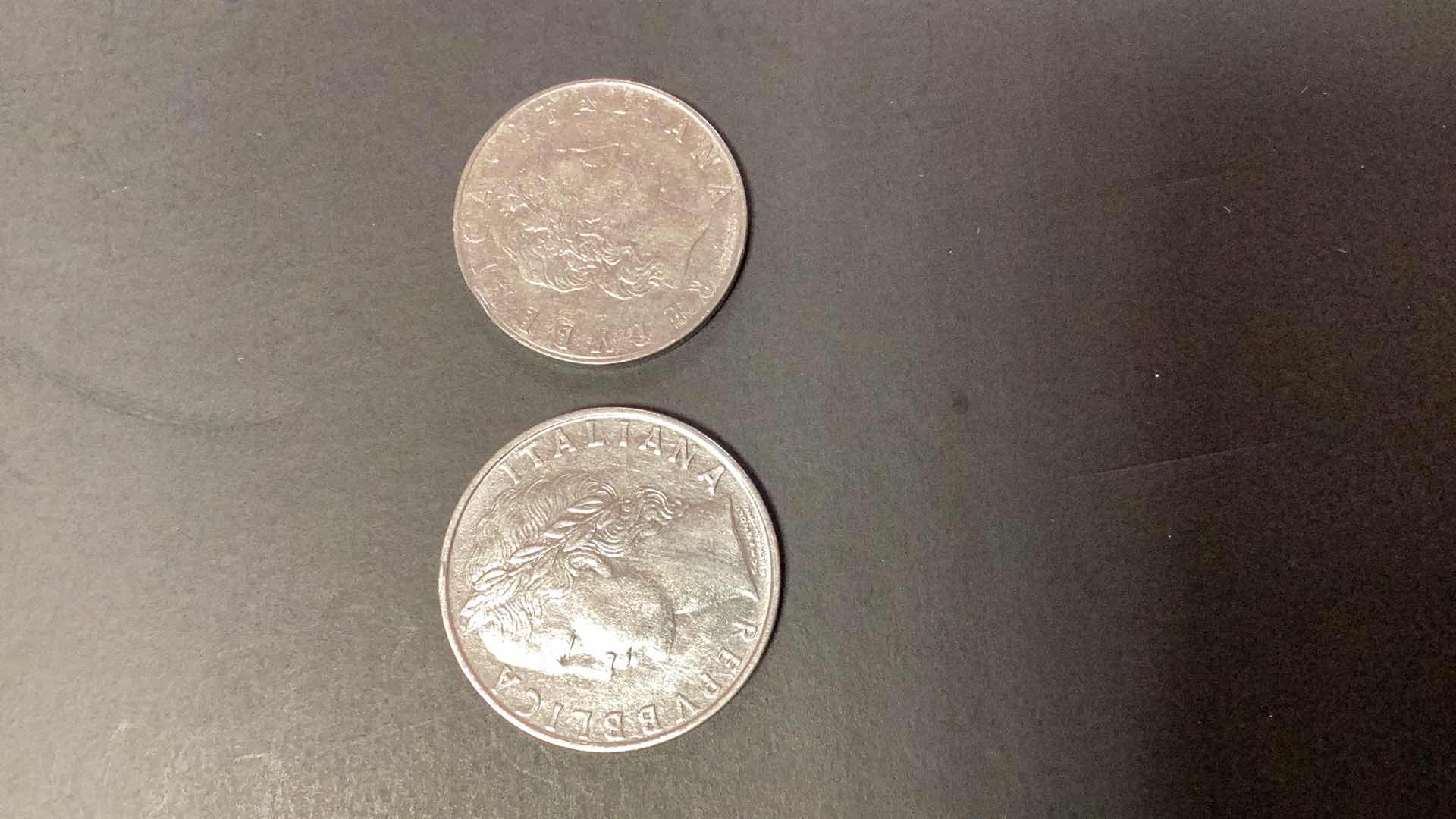 Photo 1 of 1955,1963 ITALY L.50 COIN AND 100 LIRA COIN