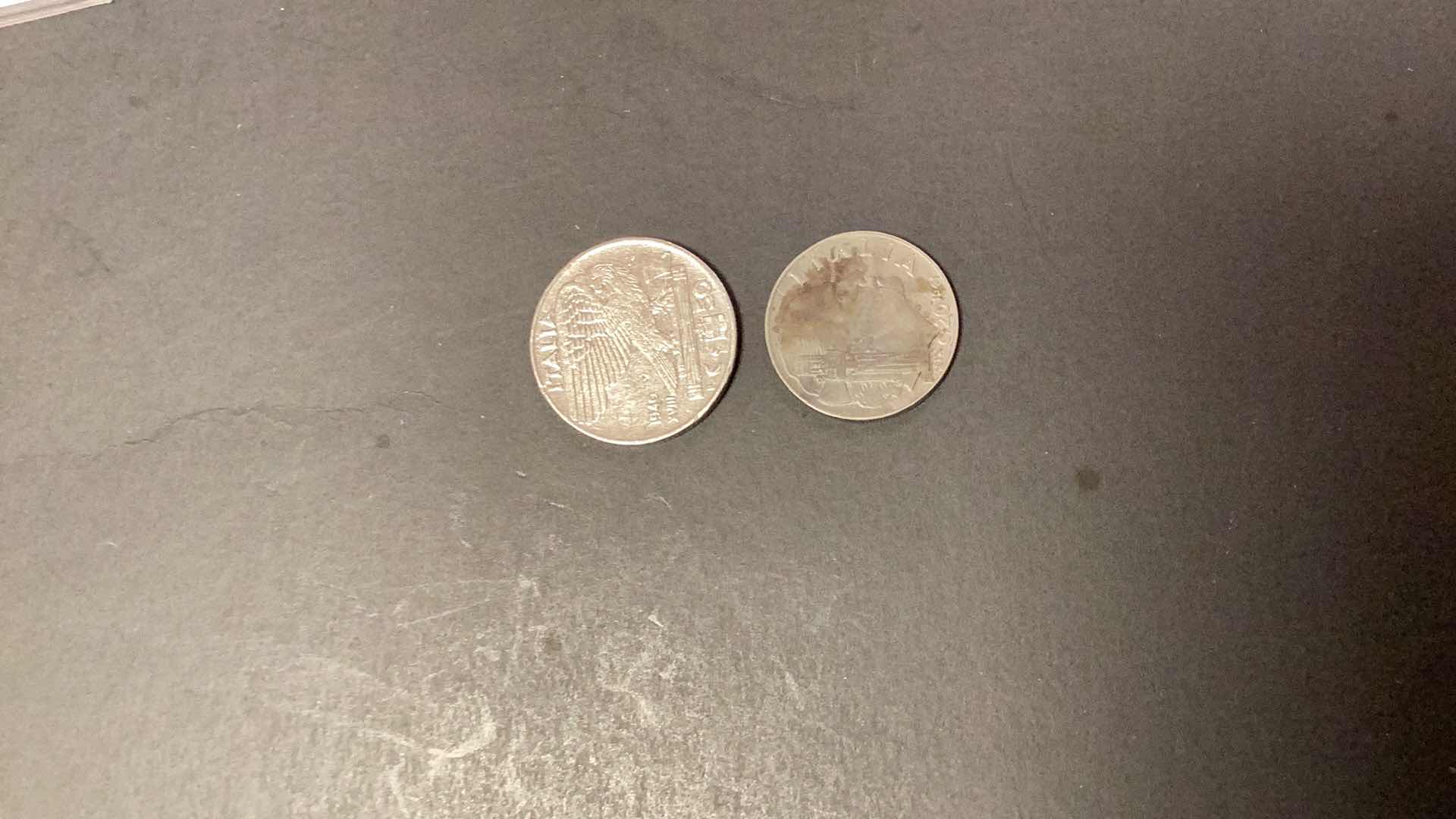 Photo 1 of 1940 ITALY 50 CENTESIMI AND 1941 ITALY 20 CENTESIMI