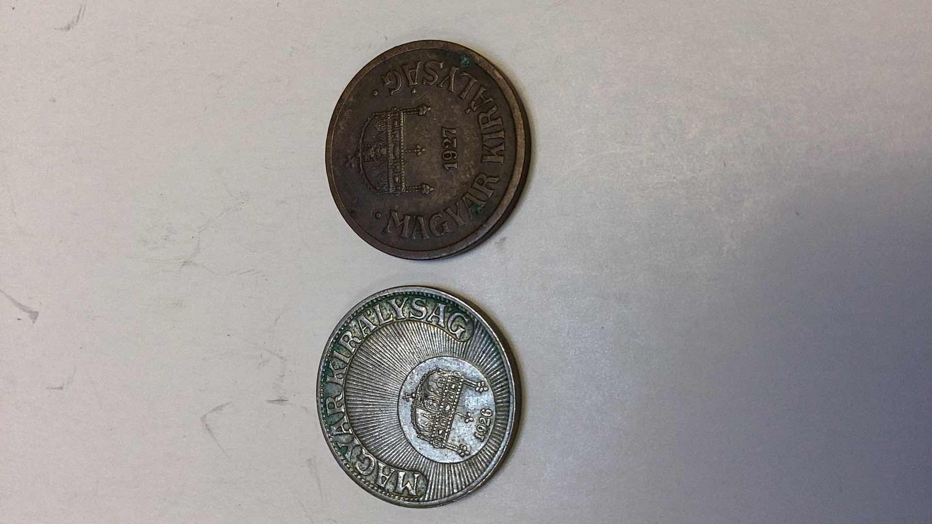 Photo 1 of MAGYAR 1926 10 FILLER, 1927 2 FILLER