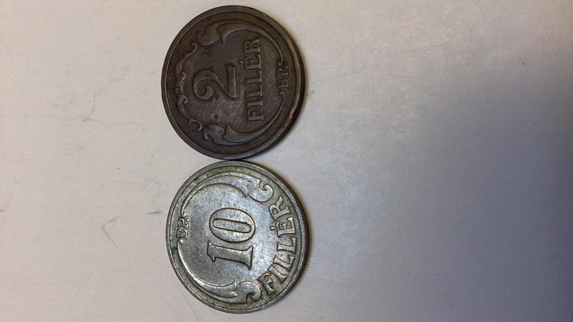 Photo 1 of MAGYAR 1926 10 FILLER, 1927 2 FILLER