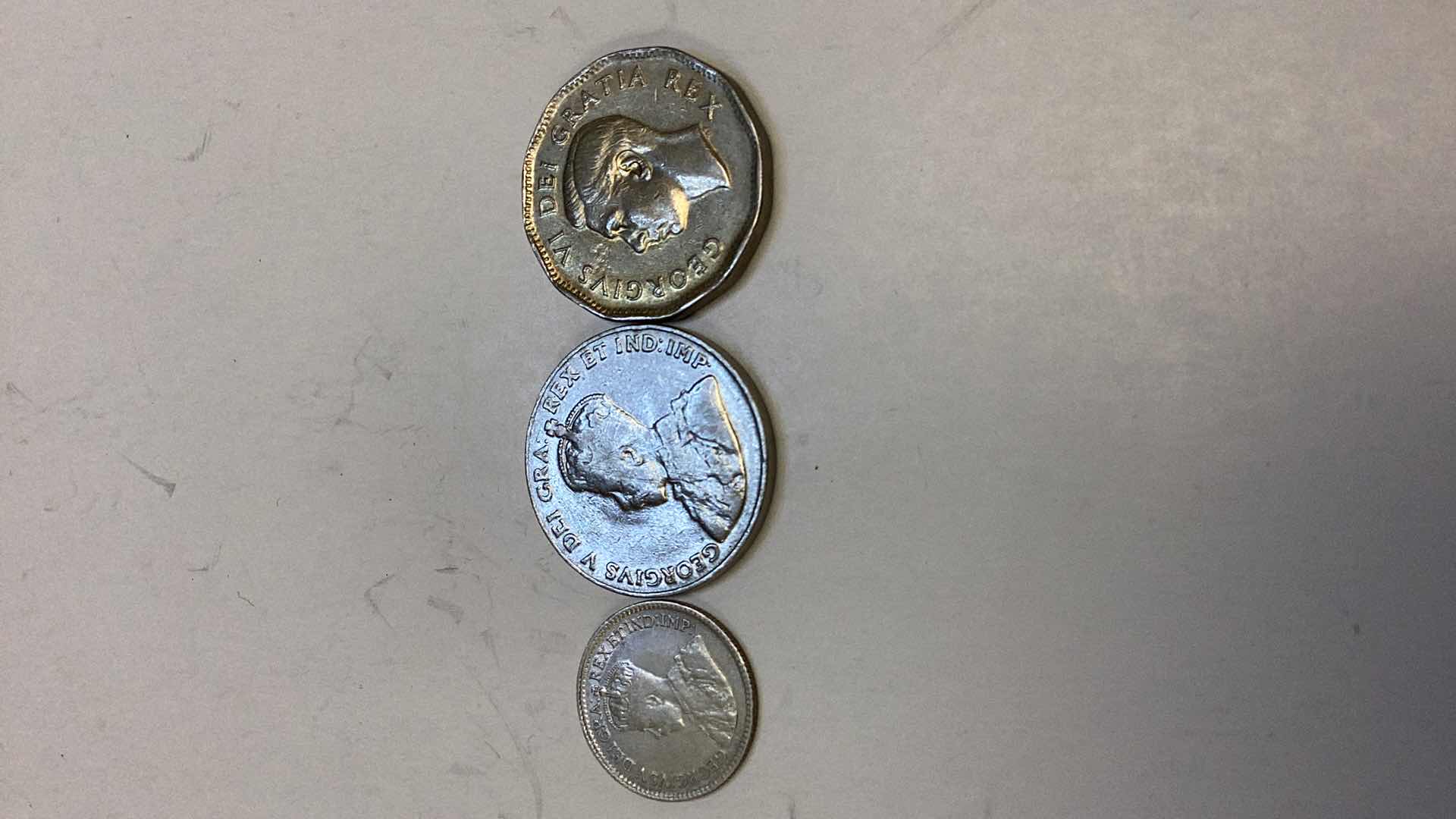 Photo 1 of CANADA 1919, 1927, 1951 5 CENTS