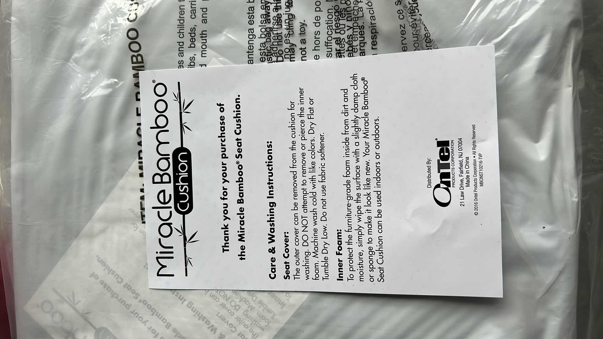 Photo 2 of 2 NEW MIRACLE BAMBOO SEAT CUSHIONS AND 1 NEW MANDALAY BAY COSMETIC BAG