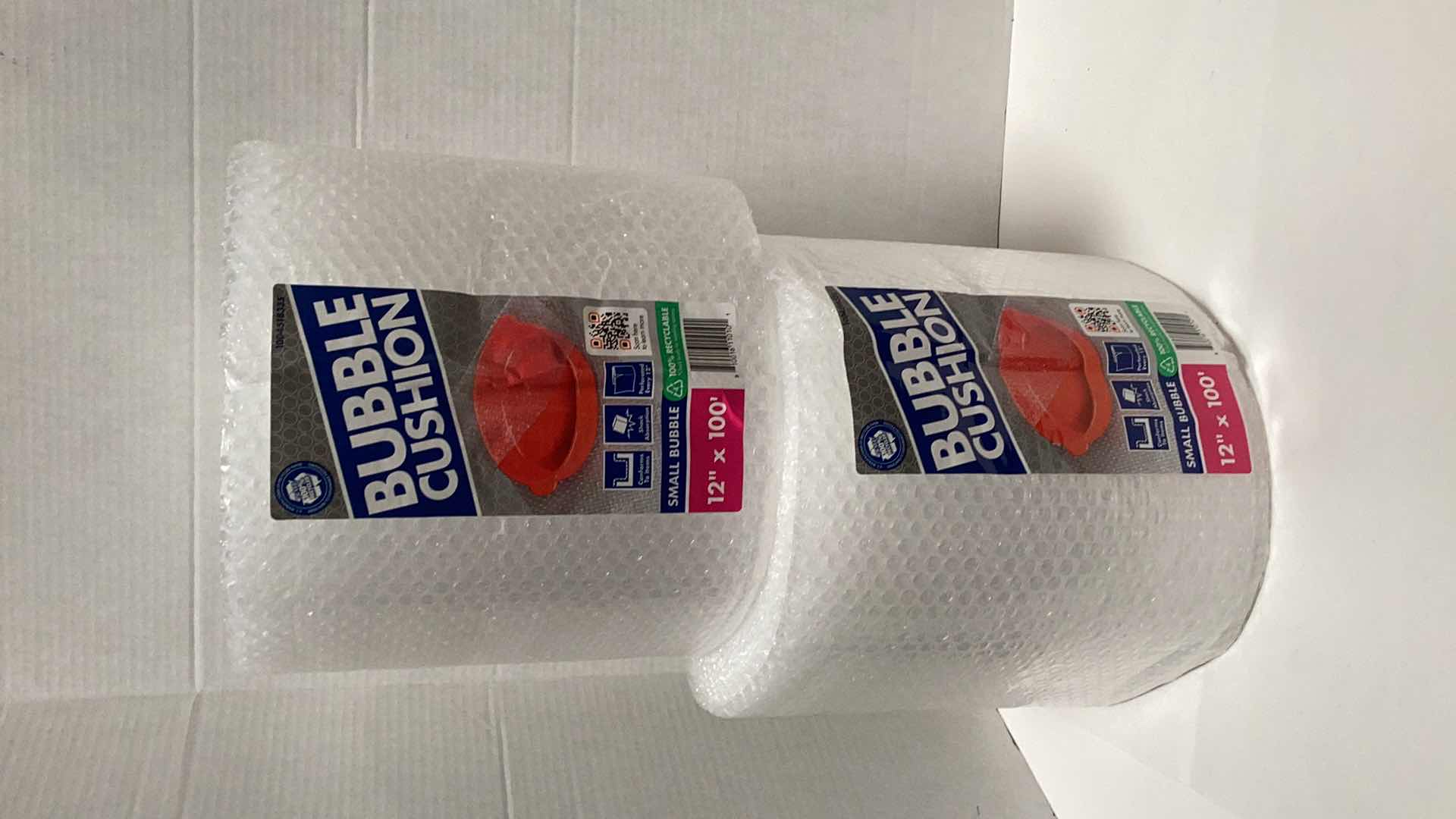 Photo 1 of 2 X BUBBLE CUSHION 12” X 100 FEET, 3/16 BUBBLE, PERFORATED EVERY 12” 