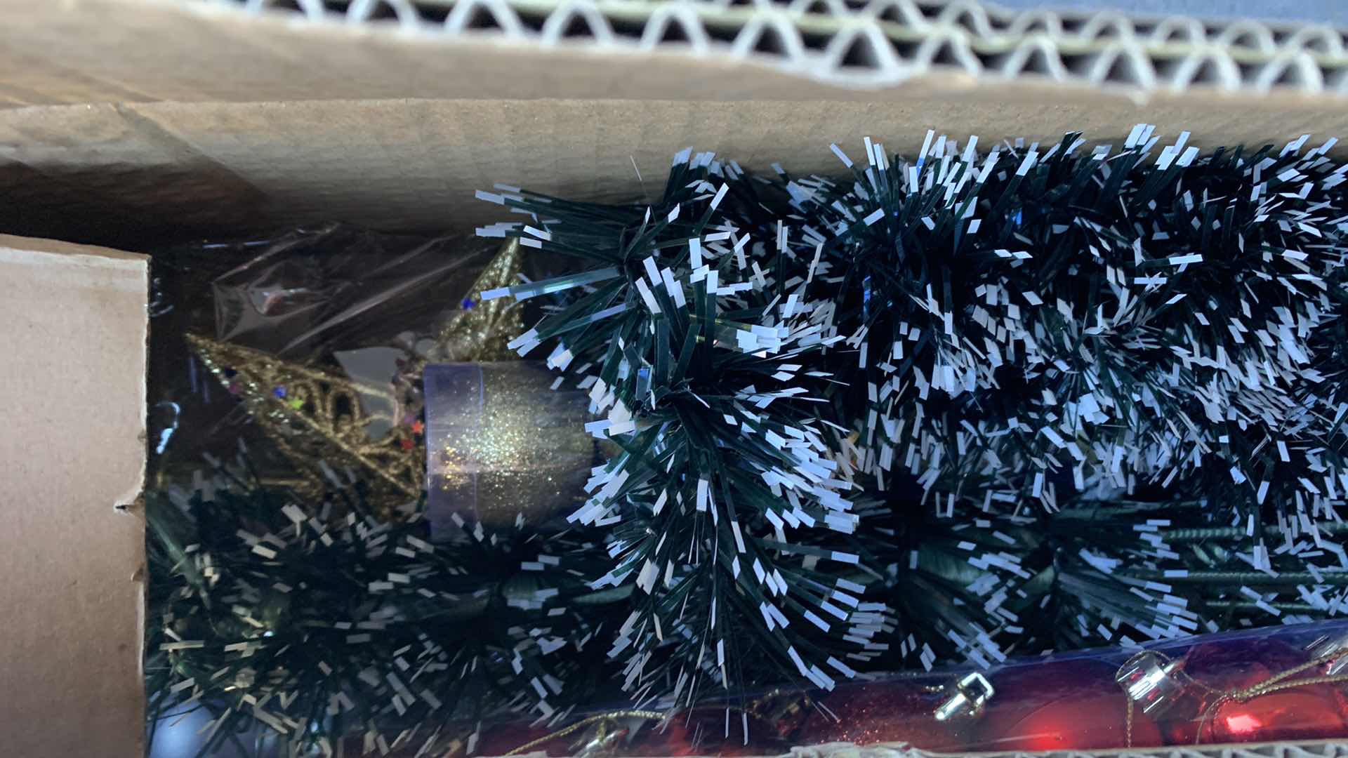 Photo 1 of BLACK AND WHITE 4 FOOT TALL CHRISTMAS TREE WITH ORNAMENTS