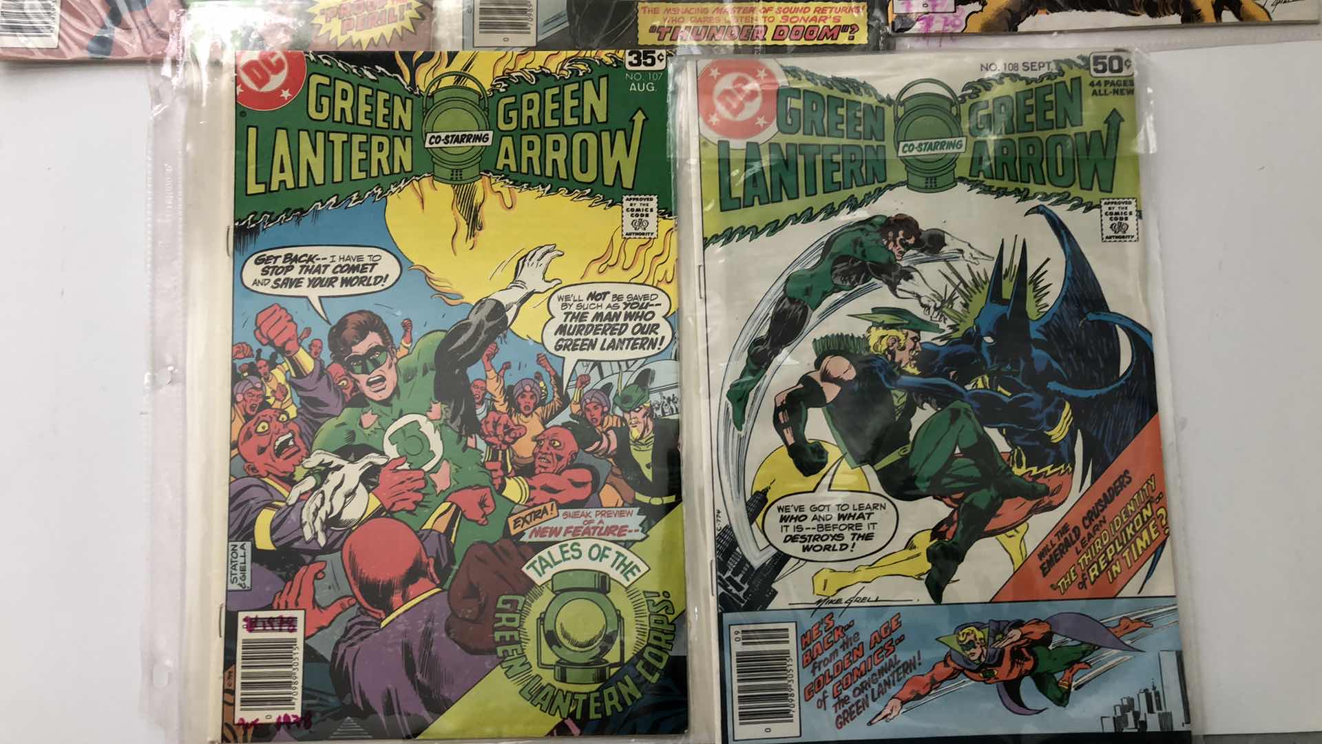 Photo 1 of DC COMICS GREEN LANTERN AND GREEN ARROW #104,105,106,106,108