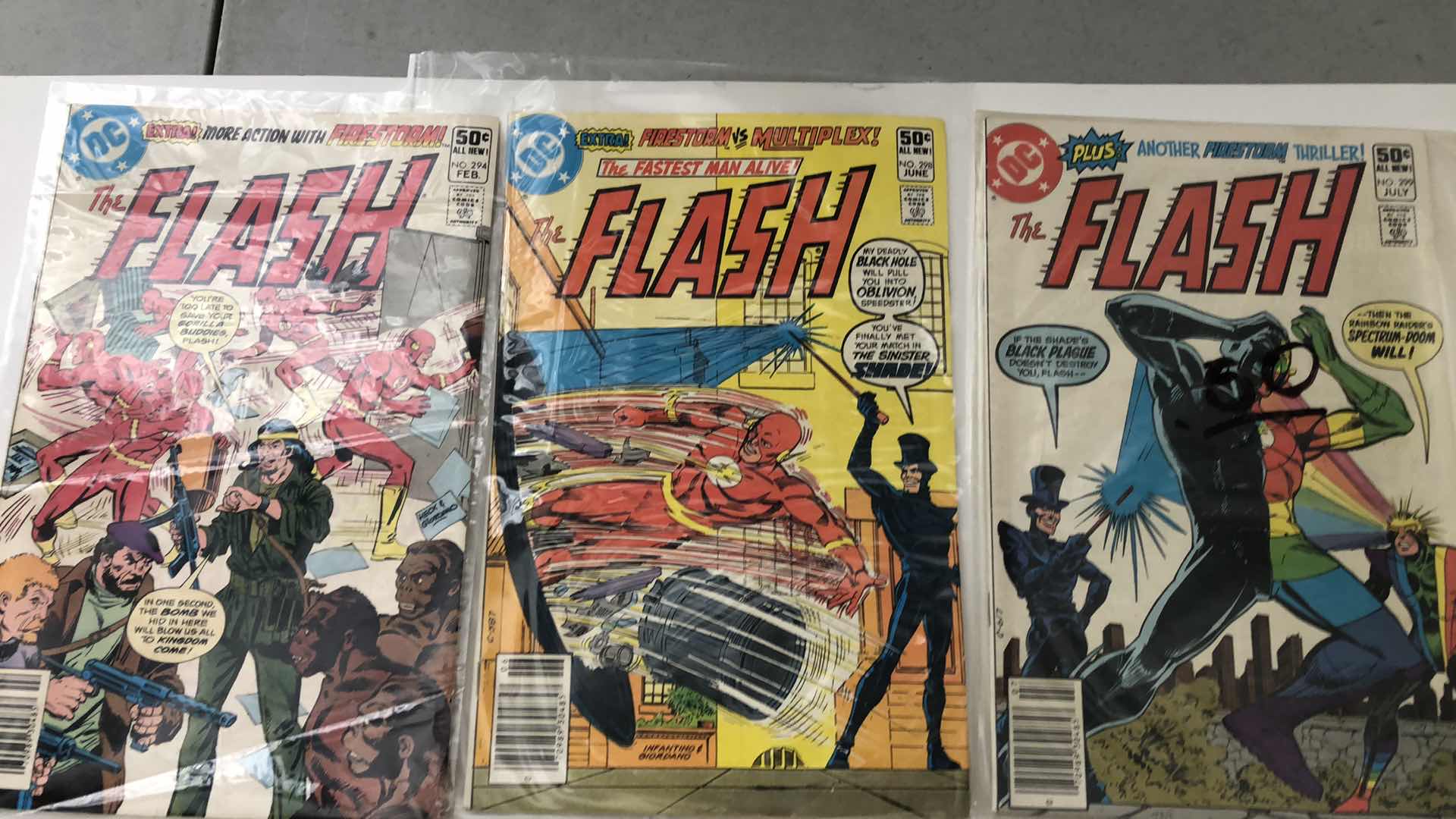 Photo 1 of DC COMICS FLASH #294,298,299,301,303