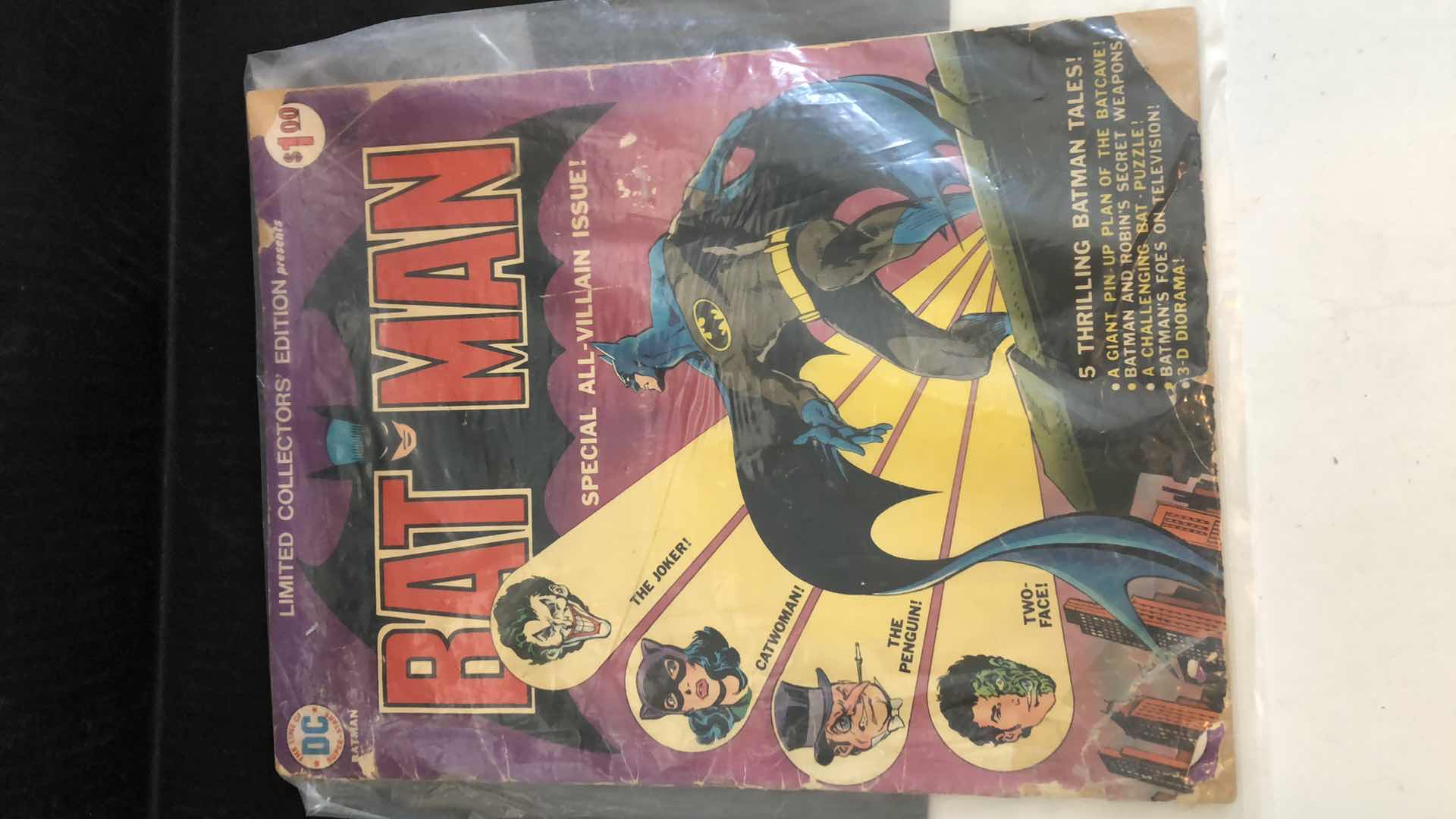 Photo 1 of DC BATMAN 1975 EXTRA LARGE ALL VILLIAN ISSUE COMIC