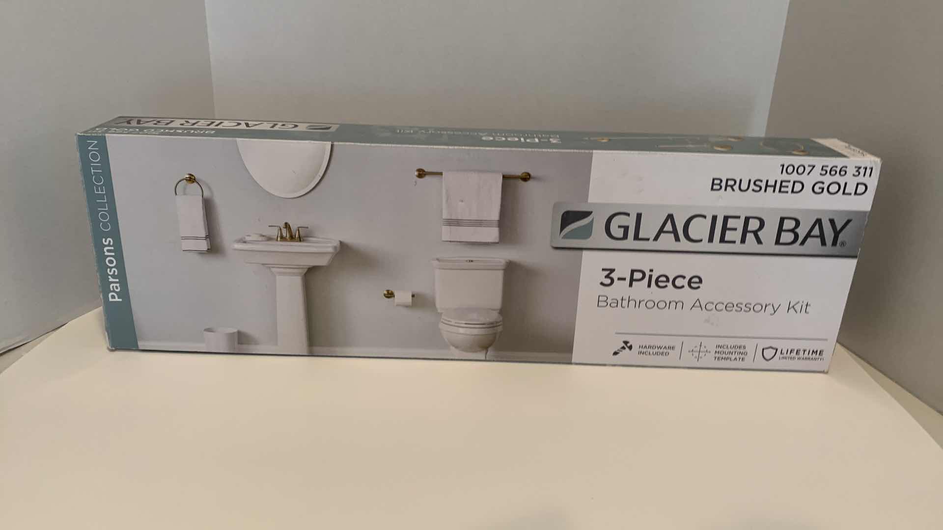 Photo 1 of GLACIER BAY 3-PIECE BATHROOM ACCESSORY KIT BRUSHED GOLD 1007 566 311
