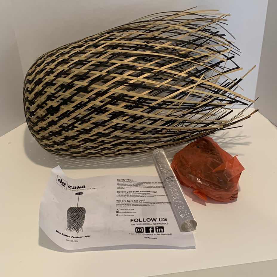 Photo 1 of DG CASA MILO RATTAN PENDANT LIGHT