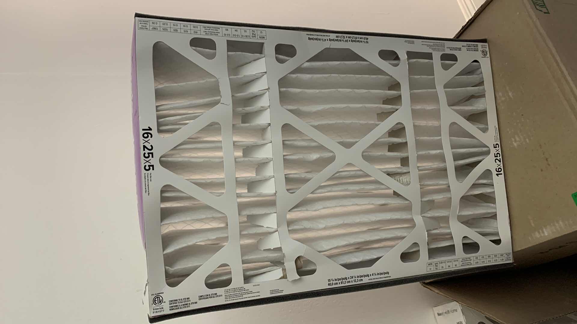 Photo 1 of FILTRETE 16” X 25” X 4” FURNACE FILTER