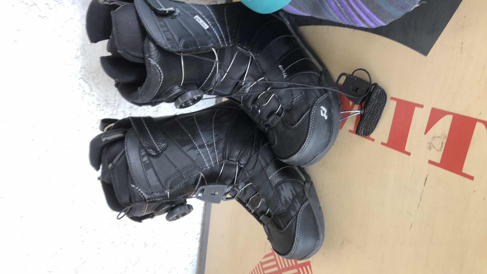 Photo 1 of THE SYSTEM ARBOR SNOWBOARD WITH CASE AND SIZE 7 BOOTS