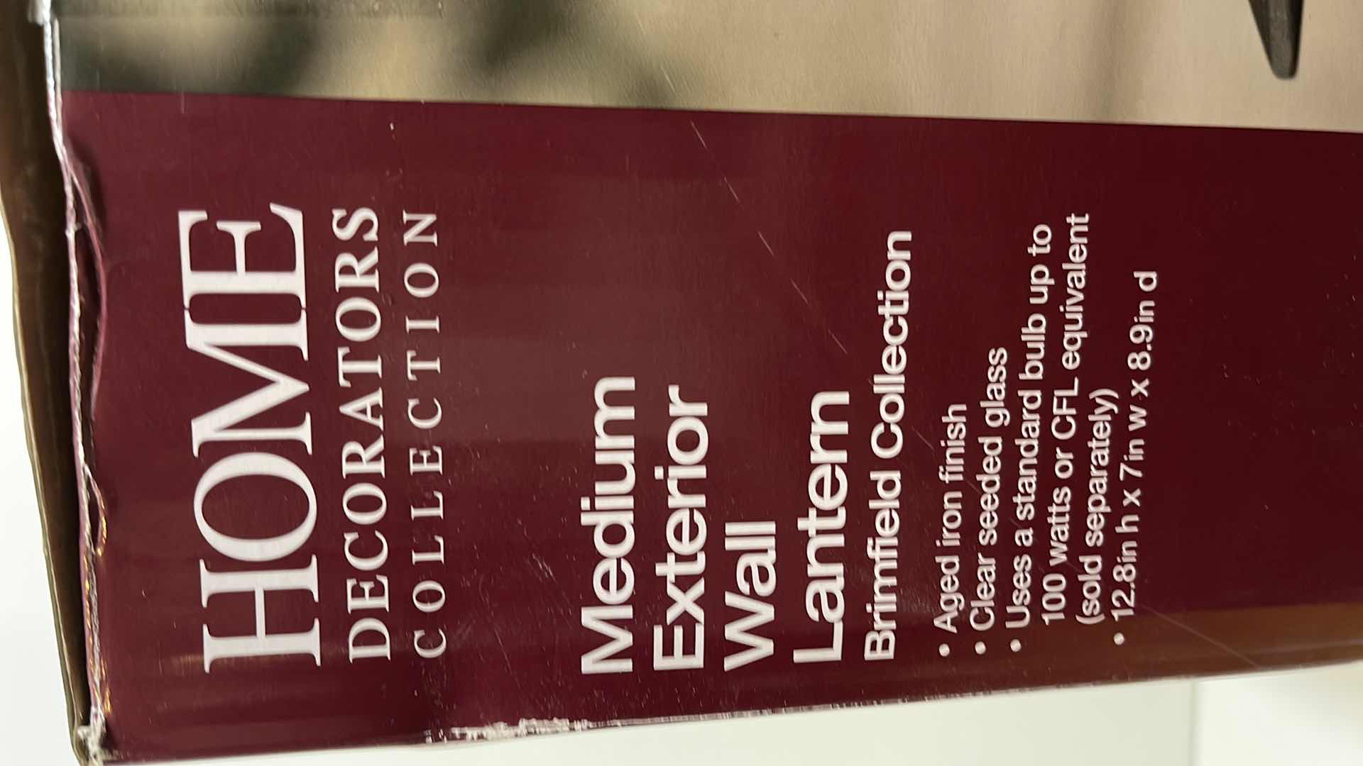 Photo 1 of HOME DECORATORS COLLECTION EXTERIOR WALL LANTERN