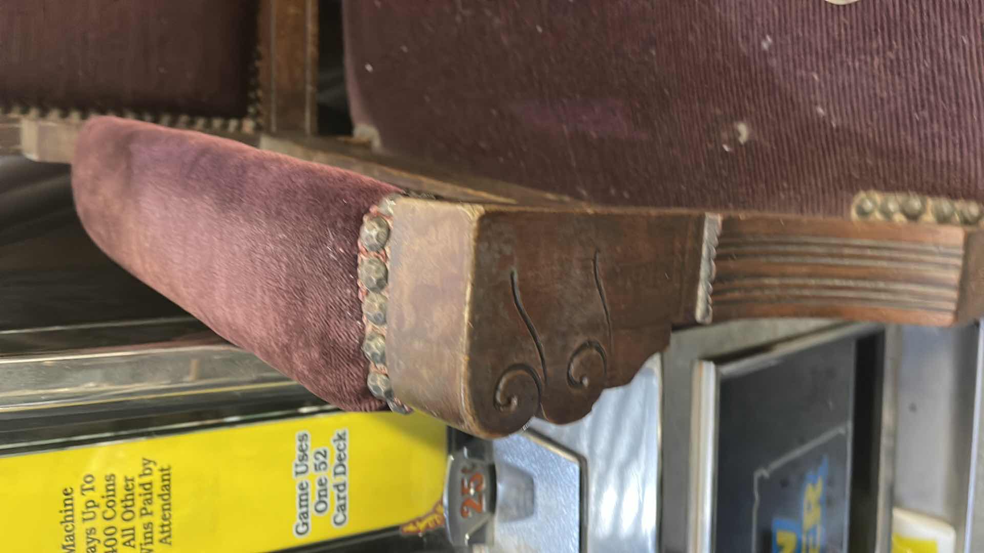 Photo 1 of RARE 19TH CENTURY VICTORIAN EASTLAKE MAHOGANY NEEDLEPOINT ARMCHAIR WITH NAIL HEADS TRIM