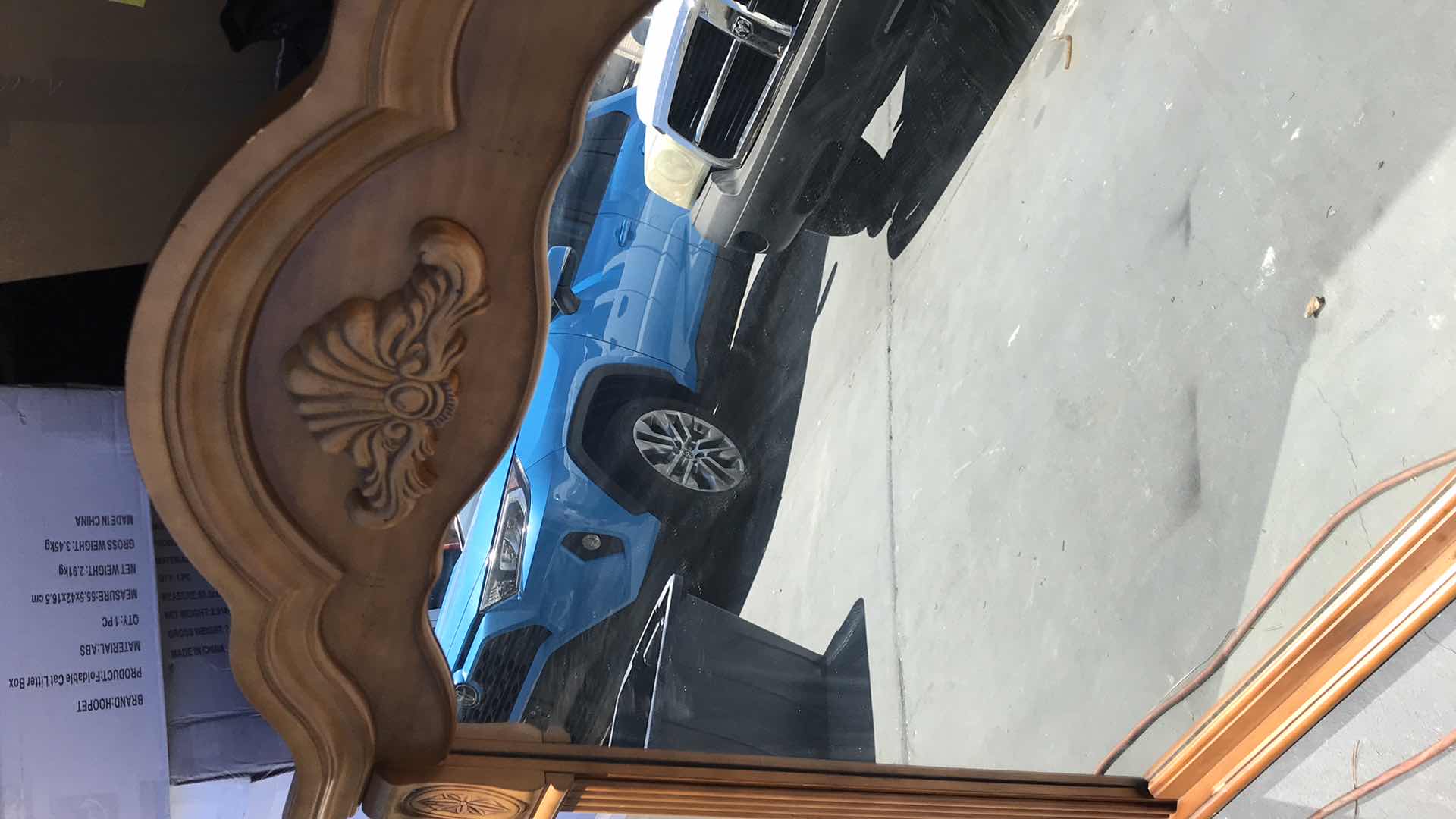 Photo 1 of LARGE WOOD FRAMED MIRROR 45 X 48