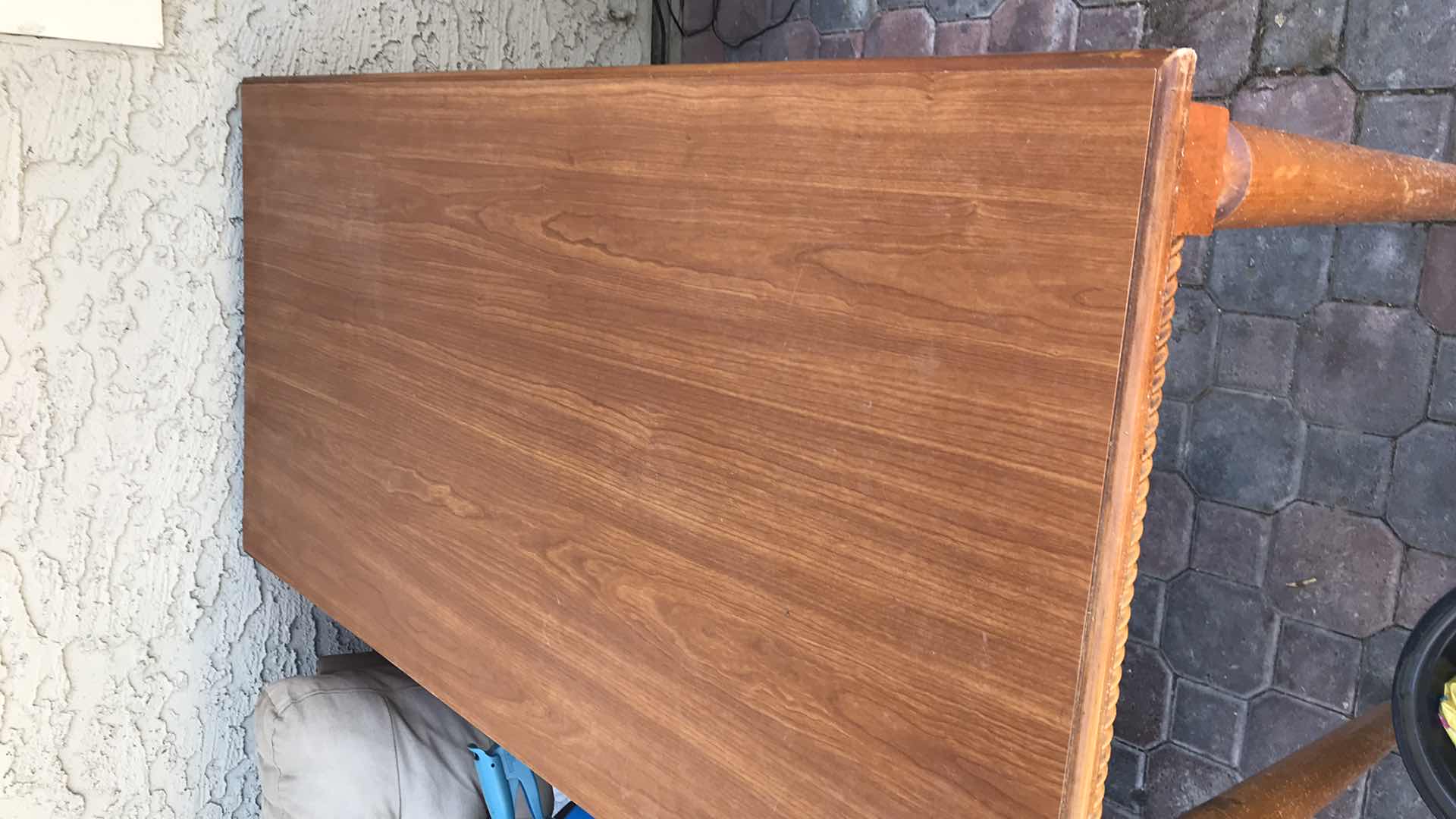 Photo 1 of LAMINATE TOP WOOD TABLE 53” X 27” X 30”