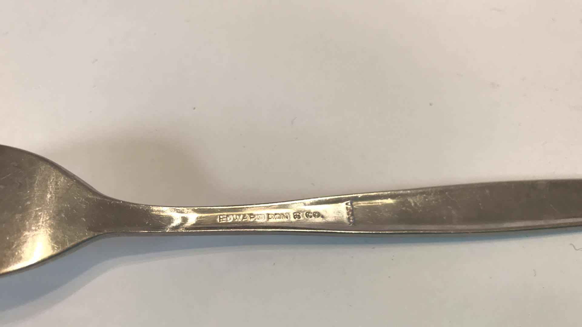 Photo 5 of VINTAGE EDWARD DON & CO SILVERWARE MADE IN KOREA 12 - FORKS 12-TEASPOONS AND 12-SOUP SPOONS