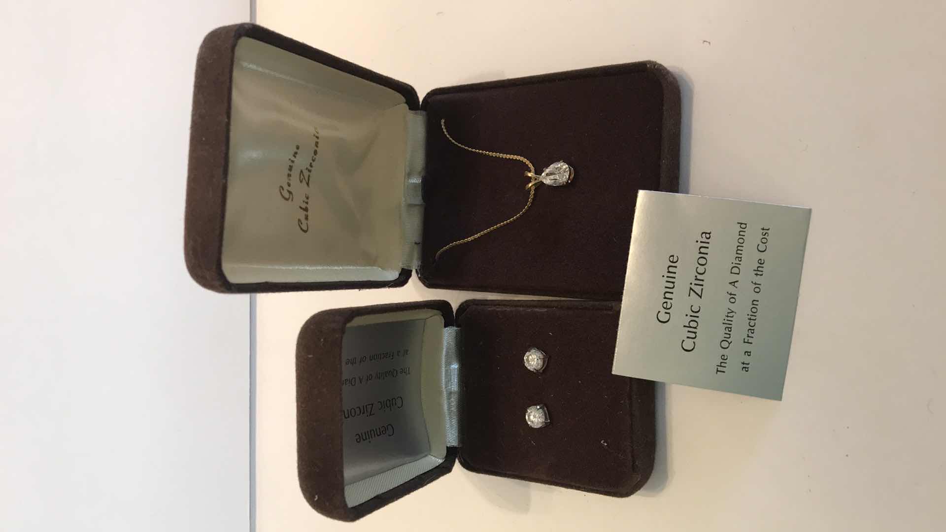 Photo 1 of CUBIC ZIRCONIA EARNINGS & NECKLACE 