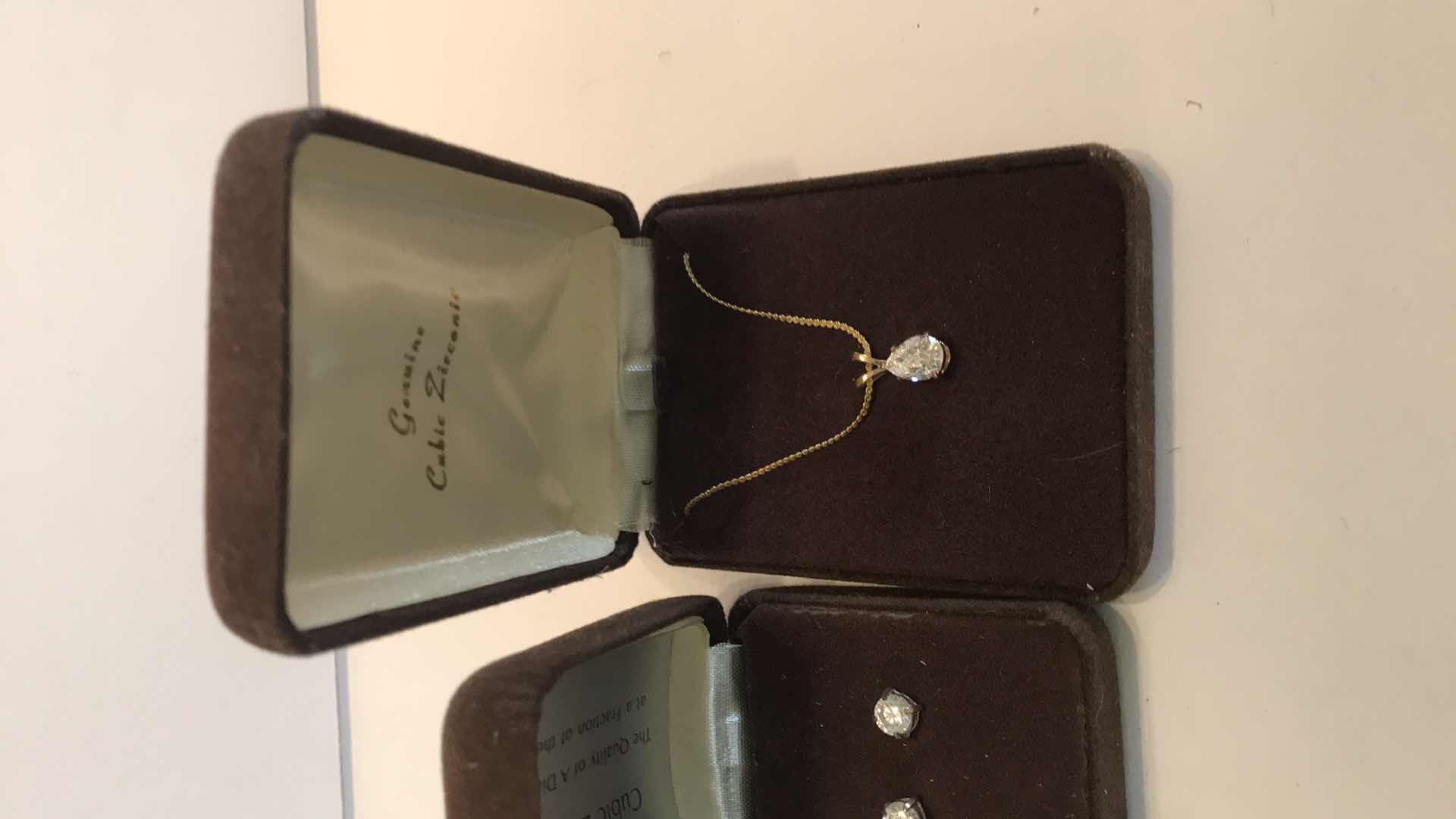 Photo 1 of CUBIC ZIRCONIA EARNINGS & NECKLACE 