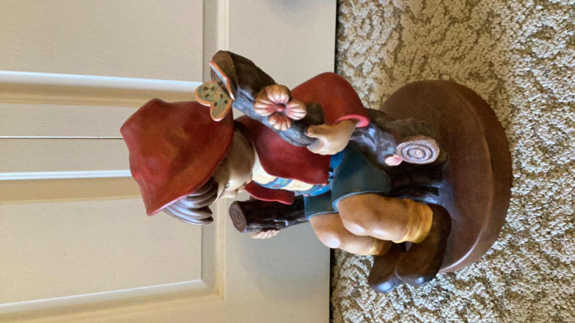 Photo 1 of VINTAGE HANDCRAFTED APPLE BOY H-20” - GIRL IS ALSO IN AUCTION 