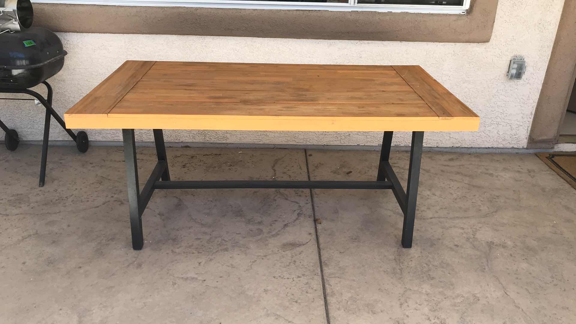 Photo 1 of MCGAHAN ACACIA OUTDOOR DINING TABLE 68”x36x30