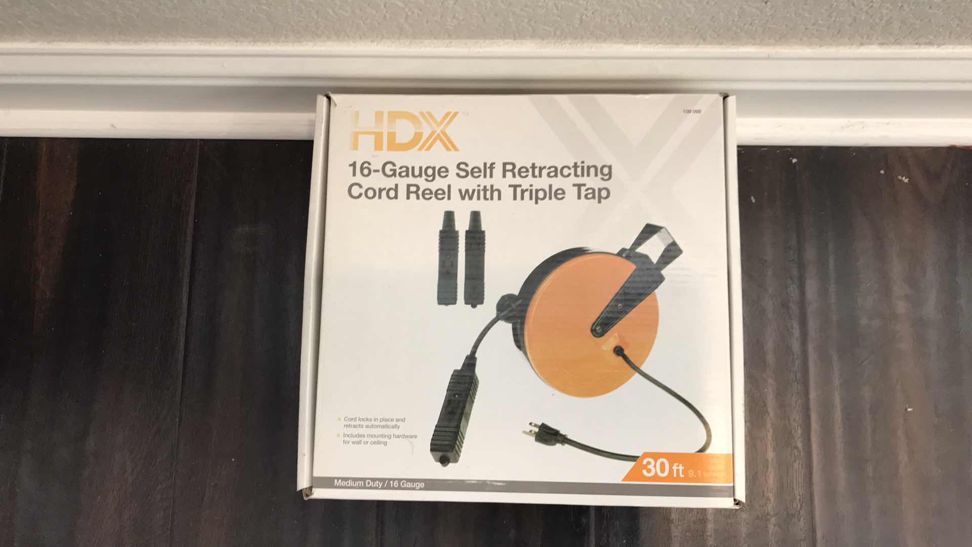 View 4 of 30 FT. 16/3 HEAVY-DUTY RETRACTABLE EXTENSION CORD REEL WITH 3-OUTLETS