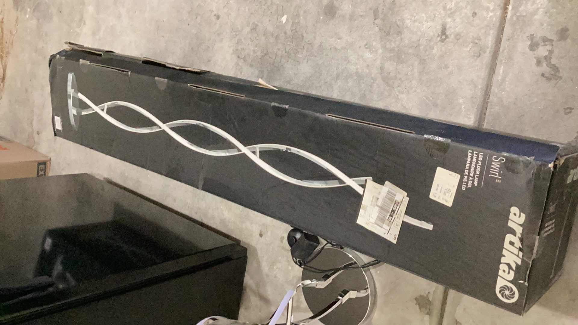 Photo 1 of ARTIKA SWIRL INTEGRATED LED FLOOR LAMP CHROME