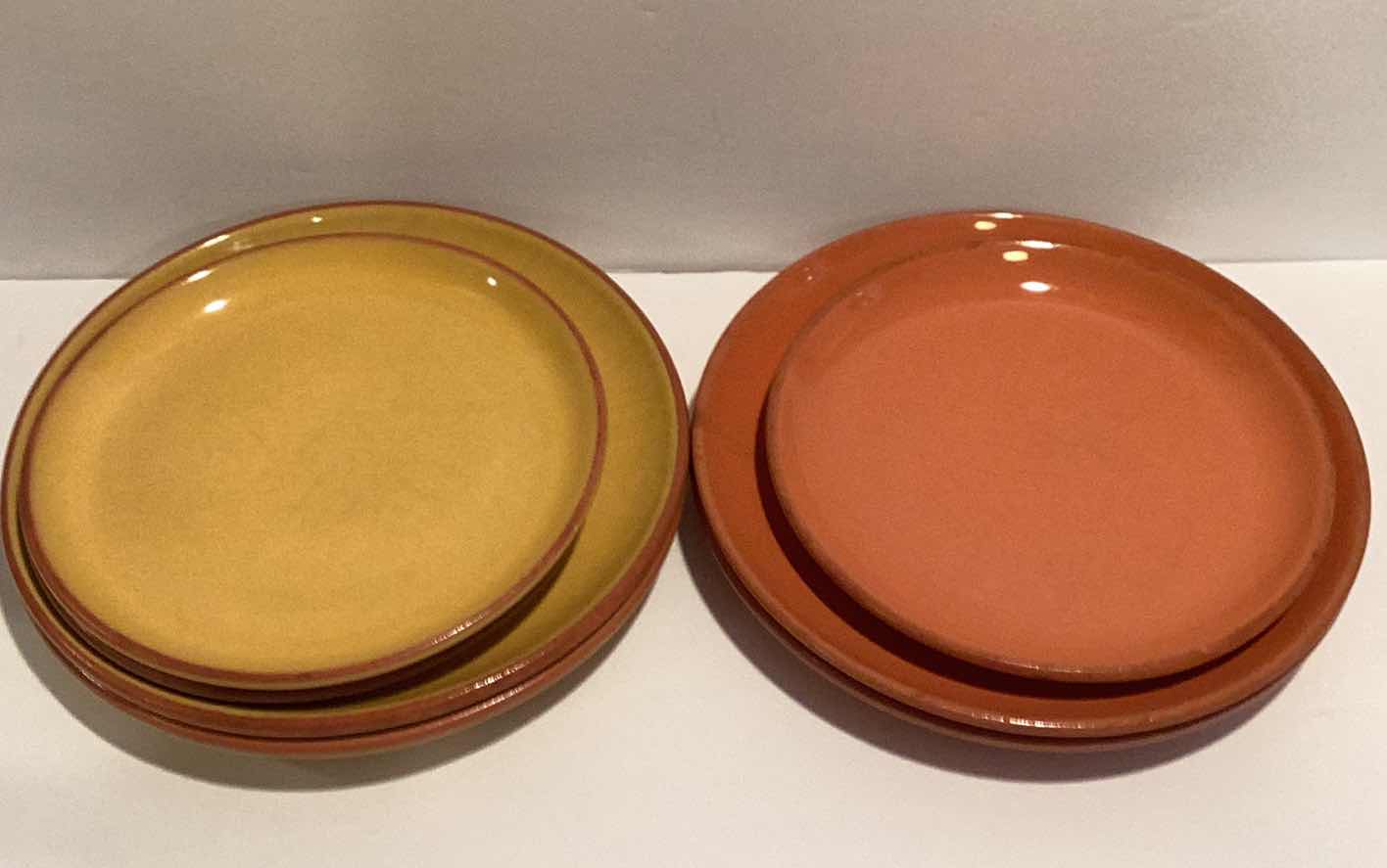 Photo 1 of SOLEIL BY OVERANDBACK TERRACOTTA PLATE SETS VERY MINOR CHIPS