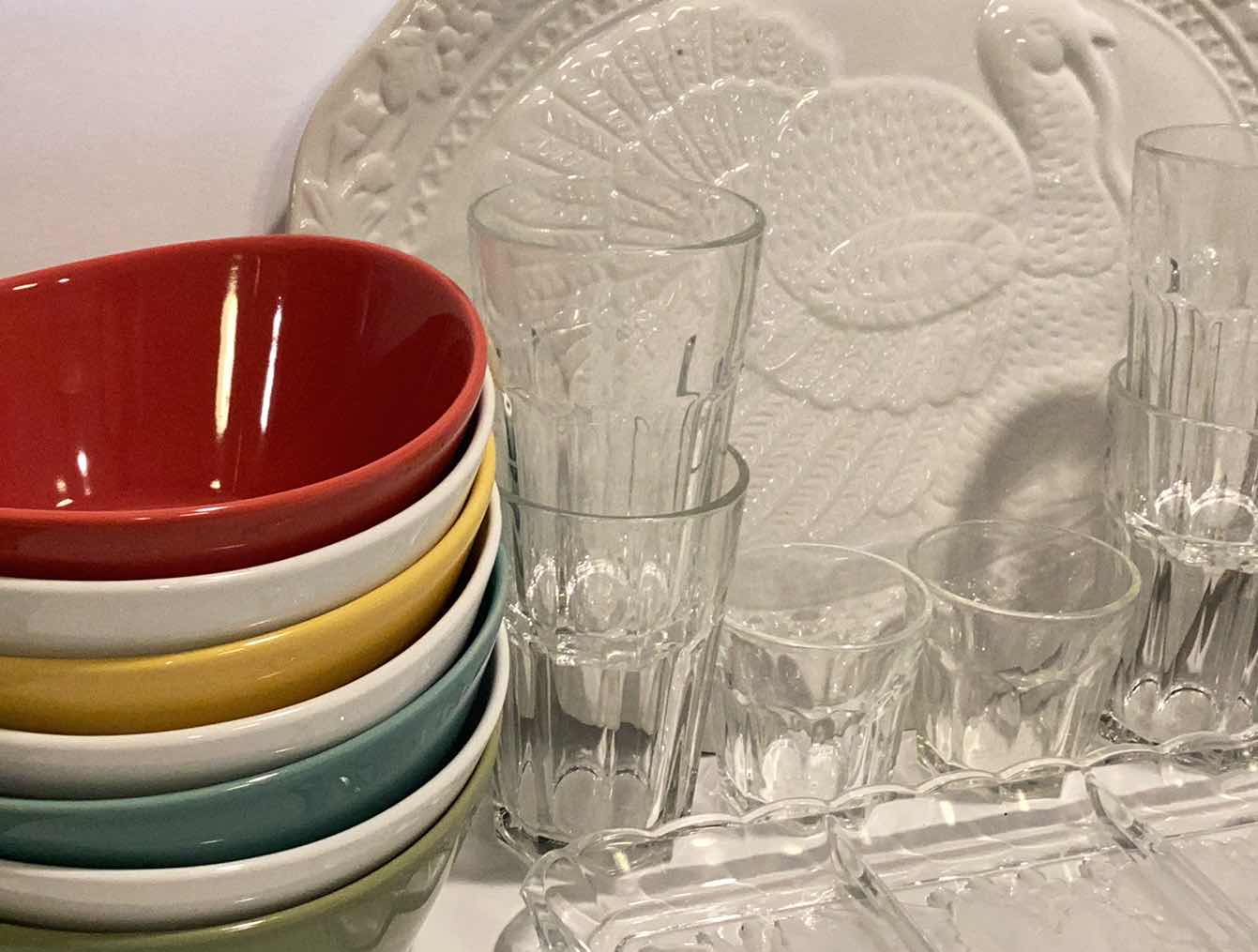 Photo 1 of STONEWARE/PORCELAIN BOWLS/TURKEY PLATTER AND MORE