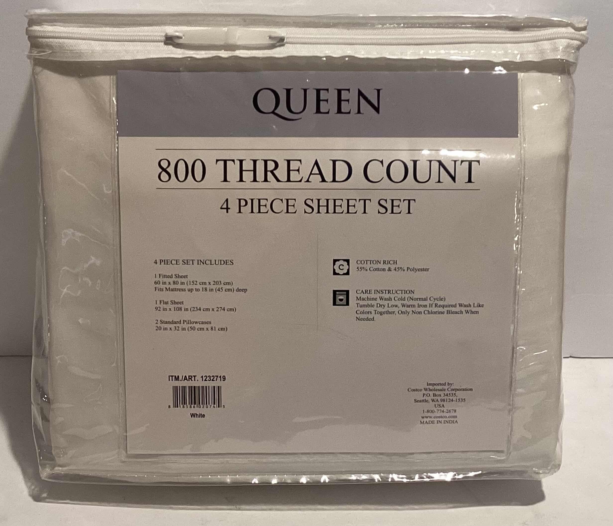 Photo 1 of NIB 800 THREAD COUNT QUEEN 4 PIECE SHEET SET