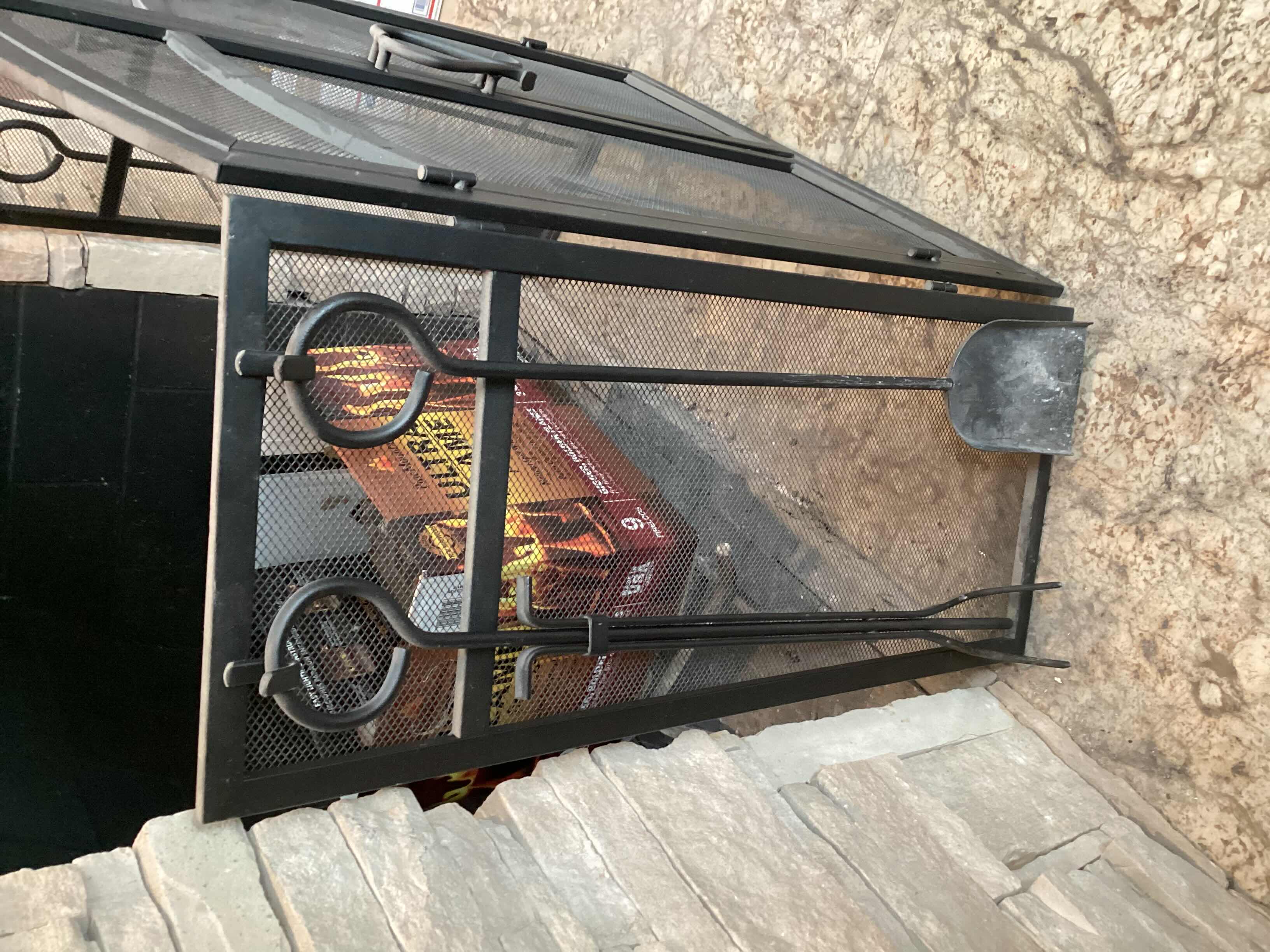 Photo 1 of VINTAGE FIREPLACE HEARTH / FIREPLACE SCREEN AND TOOLS