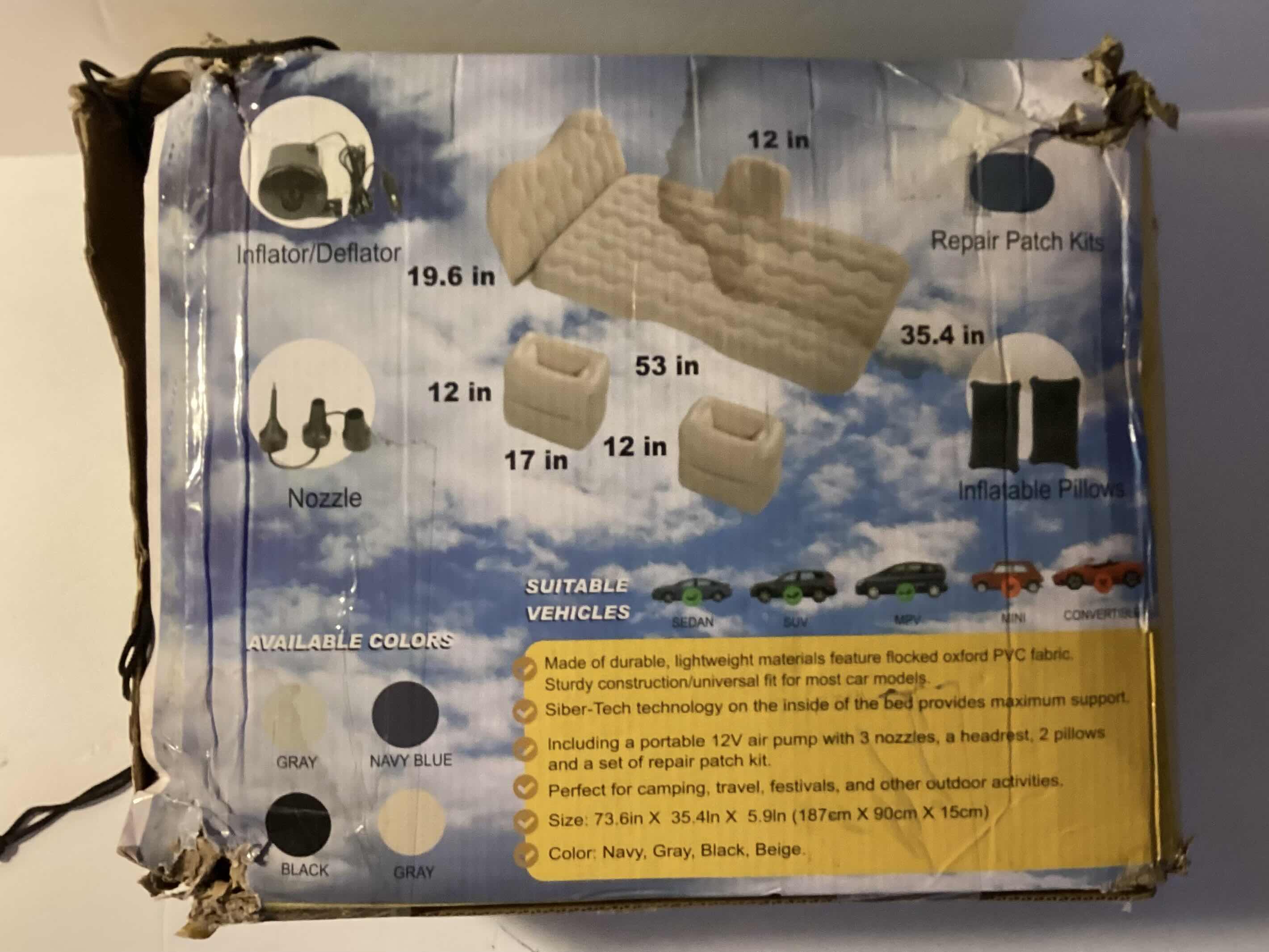 Photo 2 of DELUXE VEHICLE INFLATABLE AIR MATTRESS NIB