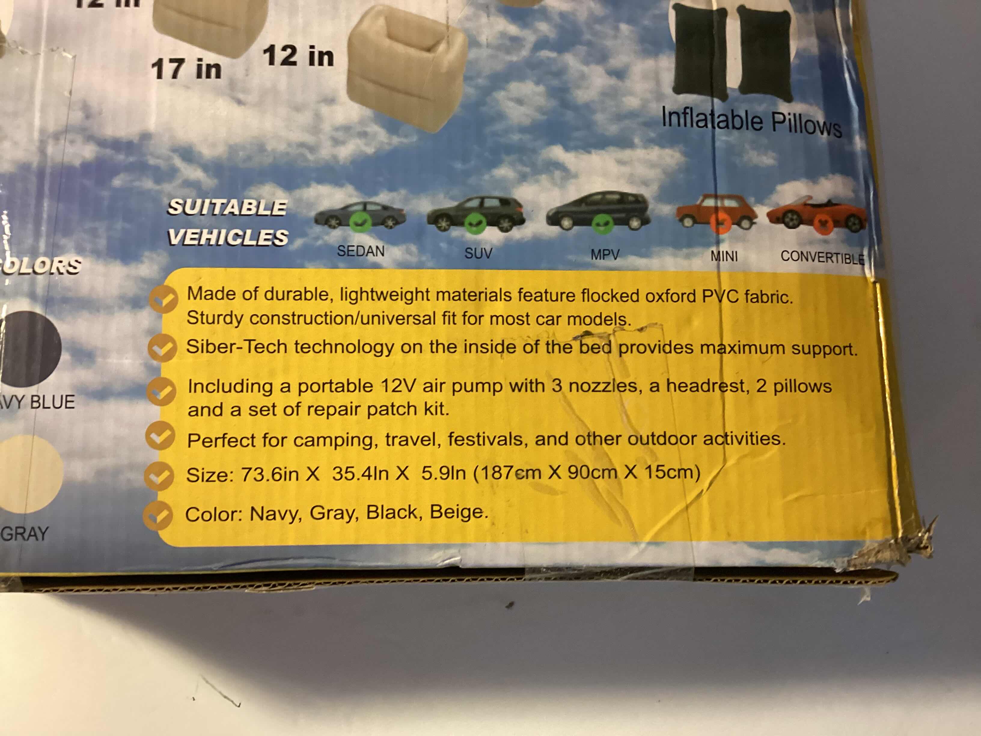 Photo 1 of DELUXE VEHICLE INFLATABLE AIR MATTRESS NIB